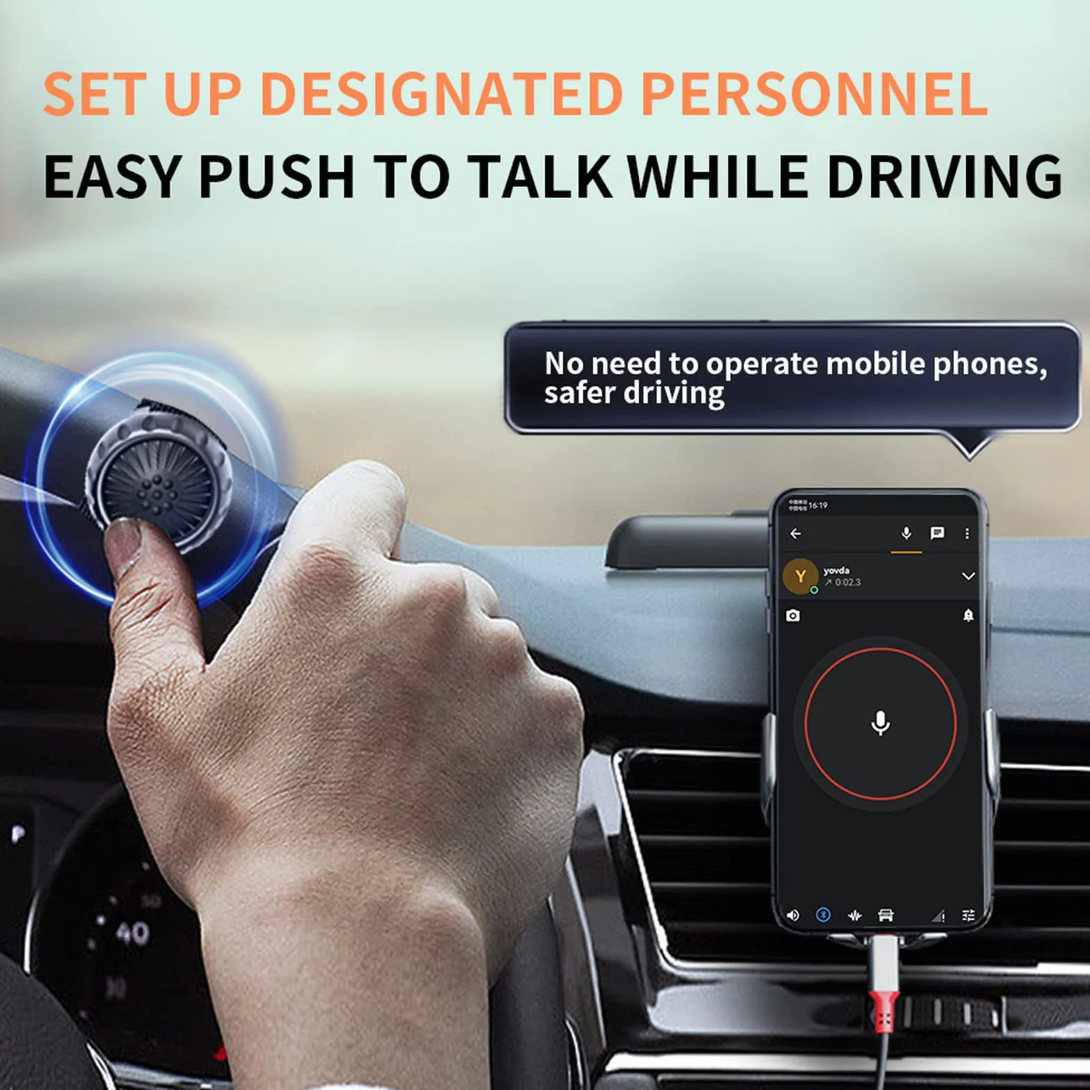 Bezprzewodowy Przycisk PTT Bluetooth 5.0 IP67 Wodoodporny do Zello