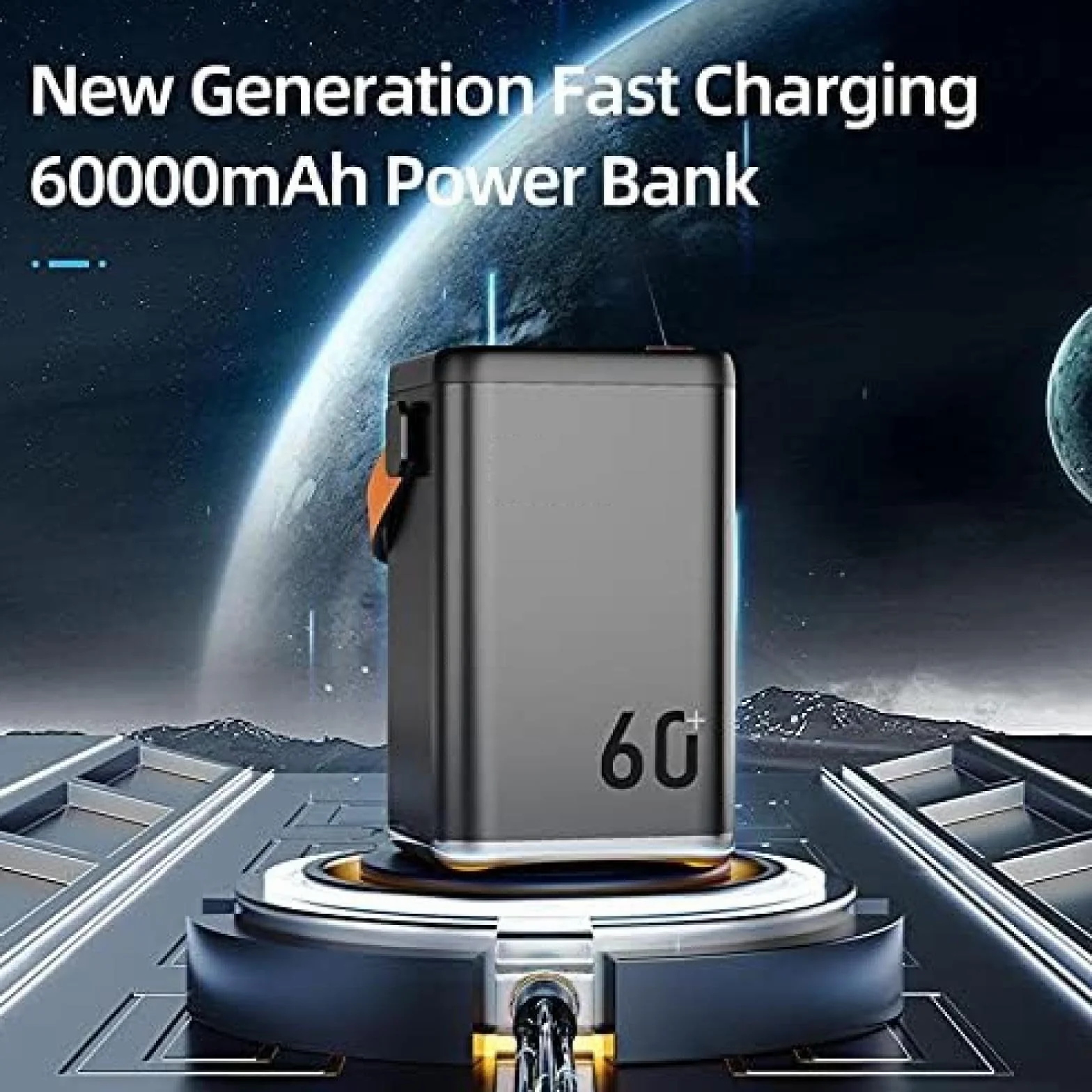 Powerbank do laptopa/PD20W powerbank o dużej pojemności, 200 Wh, 100 000 mAh, długa żywotność, mobilne zasilanie, zasilacz magazynujący energię do użytku na zewnątrz (100 000 mAh/szary)