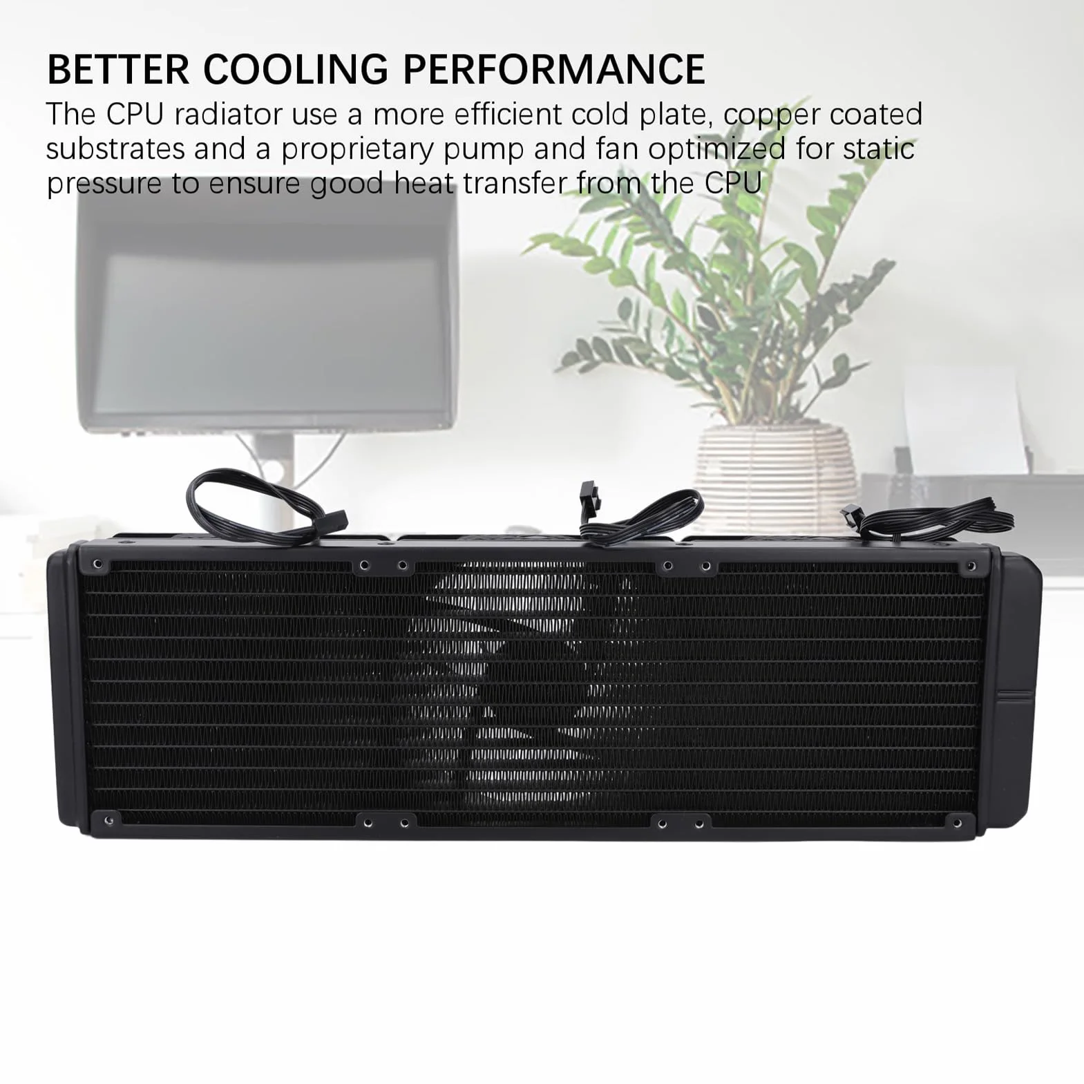 Płynna Chłodnica Procesora, Konfiguracja z Trzema Wentylatorami 360 Mm, Oświetlenie ARGB, Sterowanie PWM, Miedziana Płyta Chłodząca, Kompatybilna z LGA 1700 1200 2066, AM5 AM4 AM3+