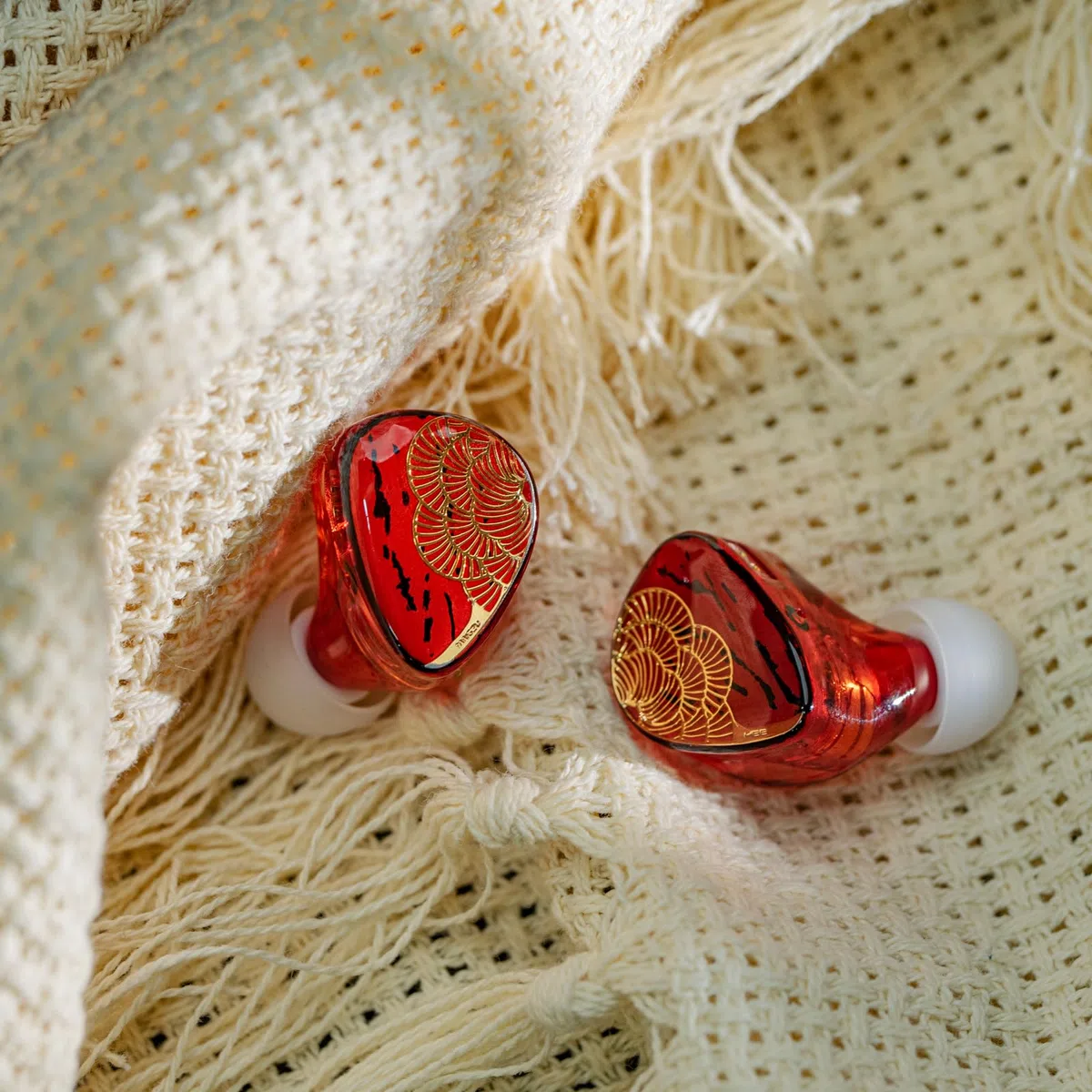 Linsoul TANGZU x HBB XuanNv - douszne słuchawki HiFi IEM, 2 dynamiczne, przewodowe do gier z powłoką 3D nadrukowaną, 2-pinowy pojedynczy kryształowy