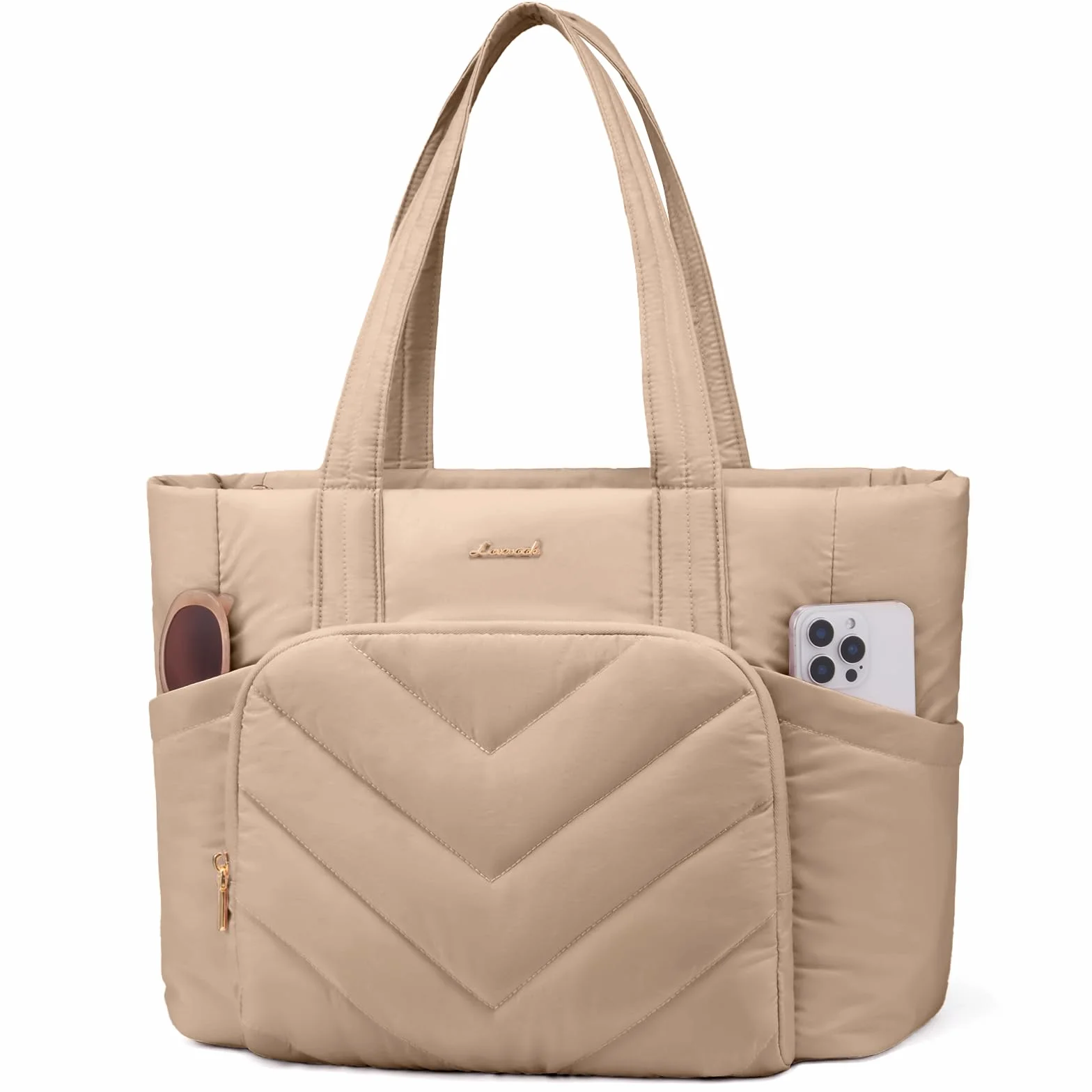 LOVEVOOK Torba na zakupy, duża, lekka, buforowa, torba robocza, torba na laptopa 15,6", torba nauczycielska, aktówka, torebka podręczna dla kobiet, na uczelnię, do szkoły, biura