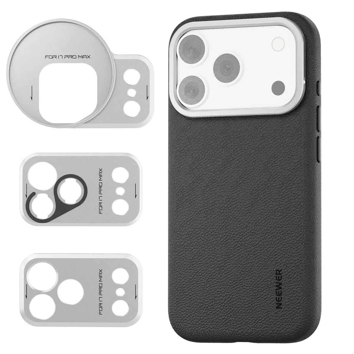NEEWER Etui do 17 Pro Max, modułowe, wytrzymałe etui na telefon komórkowy z pierścieniem filtrującym 67 mm, obiektywem 17 mm i tylną płytą obiektywu T, kompatybilne z MagSafe iPhone 17 Pro Max, PA134