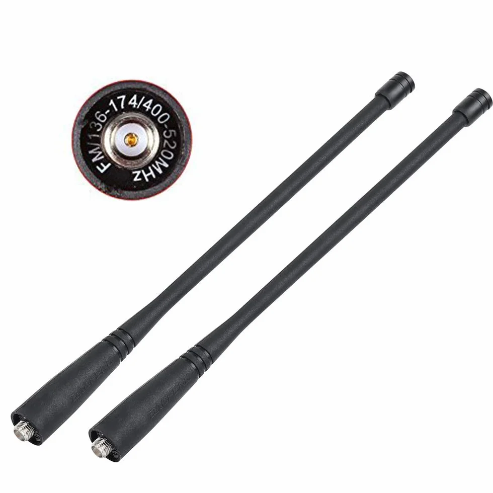 BaoFeng 6,7 cala dwupasmowa antena 136-174/400-520 MHz U/V SMA-żeńska do UV-5R 5RE Plus 5RA 5RB 5RC 5RD (2 szt.)