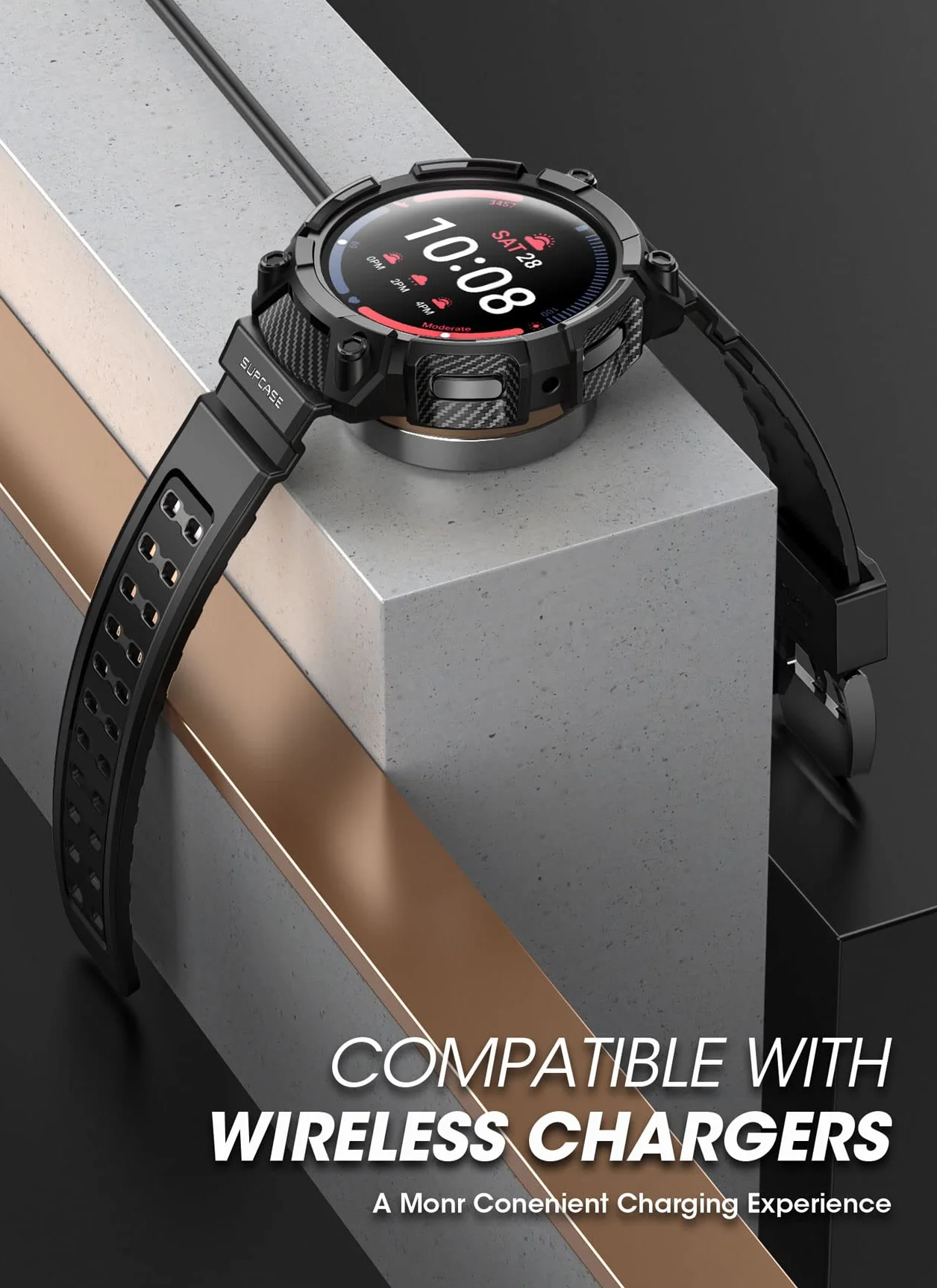 SUPCASE Wytrzymałe etui ochronne z paskami do Galaxy Watch 5 Pro 45 mm, wersja 2022 Unicorn Beetle Pro