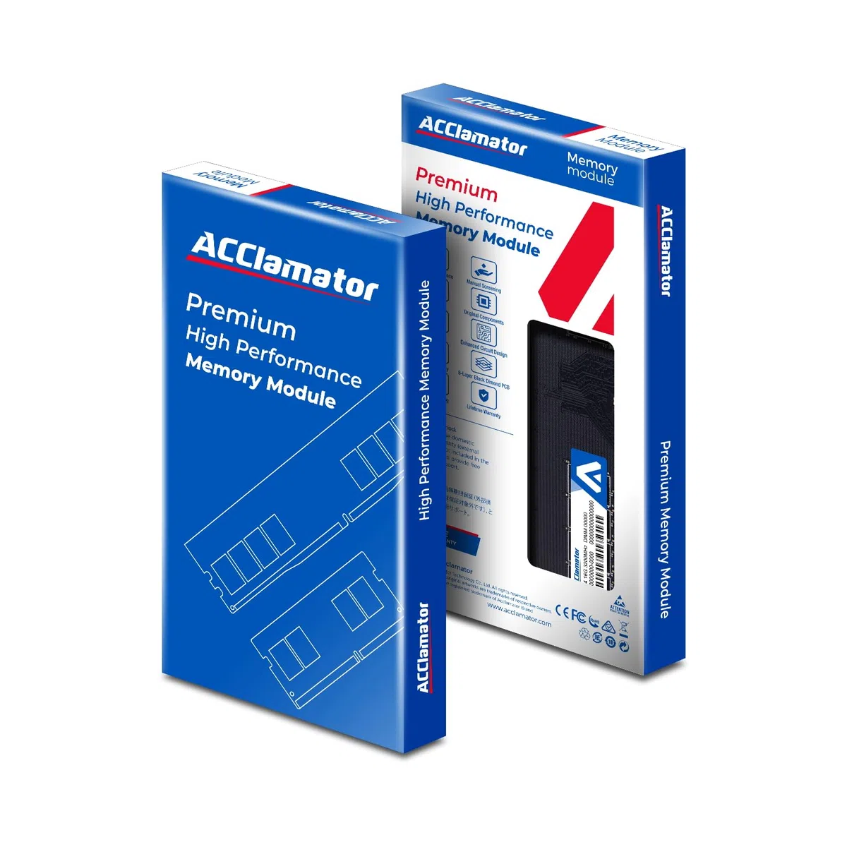 32 GB (2 x 16 GB) DDR4 Ram 3200 MHz (PC4-25600) 1,2 V Desktop (DIMM) Pamięć komputera CL22 (kompatybilna z 3200 MHz, 2400 MHz lub 2133 MHz) Acclamator..
