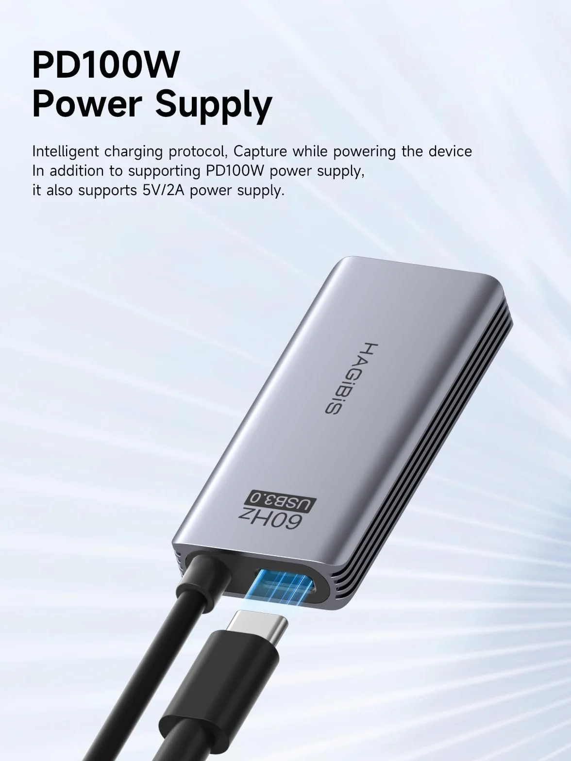 Hagibis karta przechwytywania wideo USB 3.0 HDMI na USB-C 1080p HD 60 fps MS2130