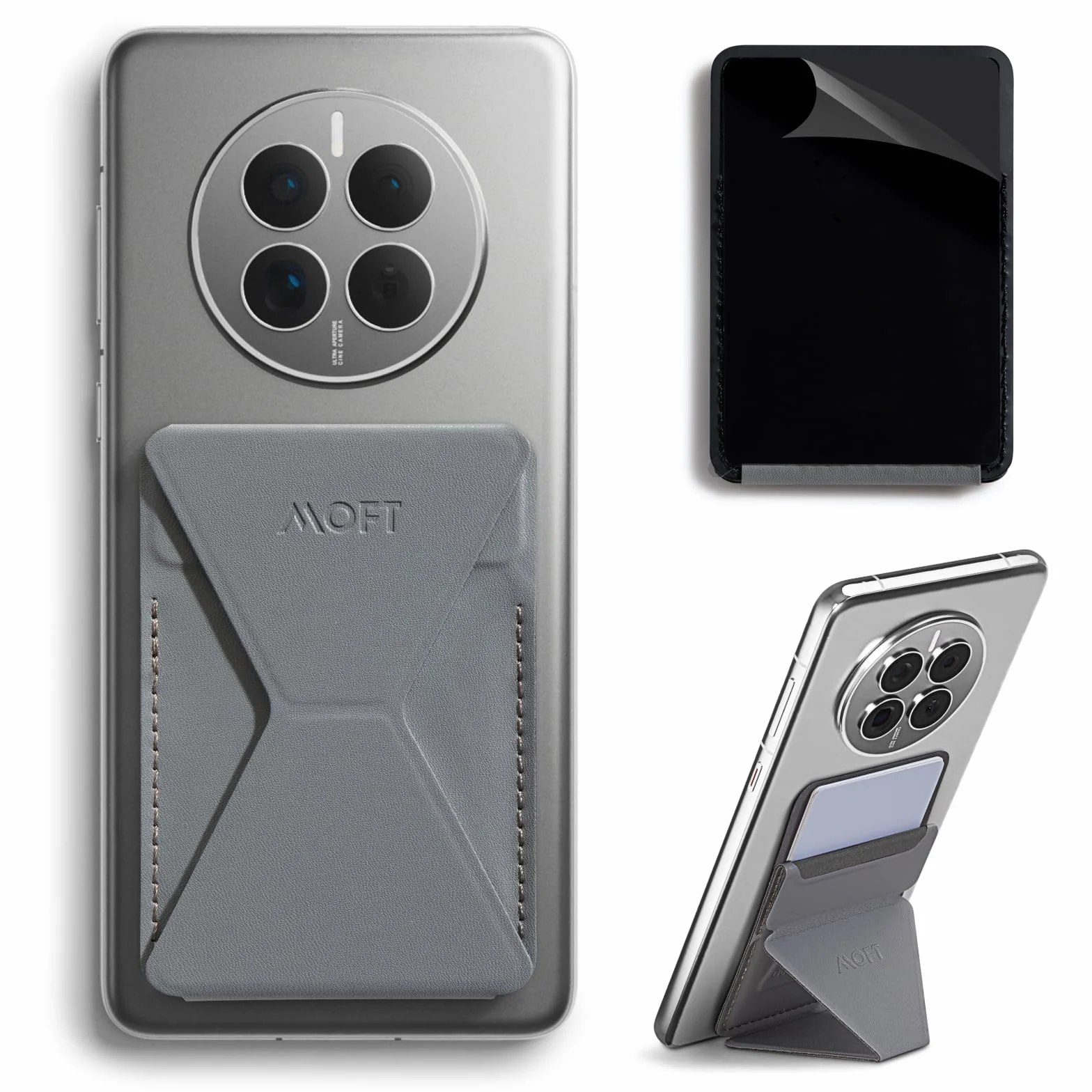 MOFT Samoprzylepny stojak na karty telefon komórkowy, Cool Gray, Minimalistyczny