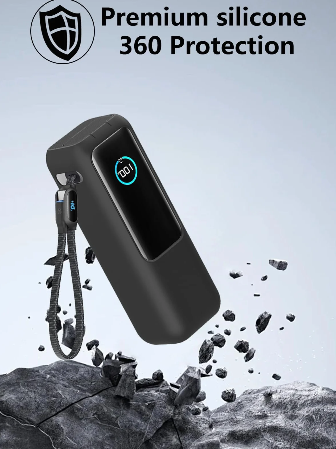 Silikonowe etui ochronne do laptopa Anker Power Bank 165 W (25000 mAh) - odporne na wstrząsy, odporne na zarysowania, antypoślizgowa konstrukcja, zmywalne, wygodne do trzymania, czarne