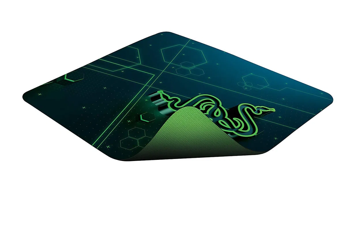 Razer Goliathkäfer – przenośna podkładka pod mysz gamingowa do gry na wynos, tkanina, niebieska/zielona, mobilna