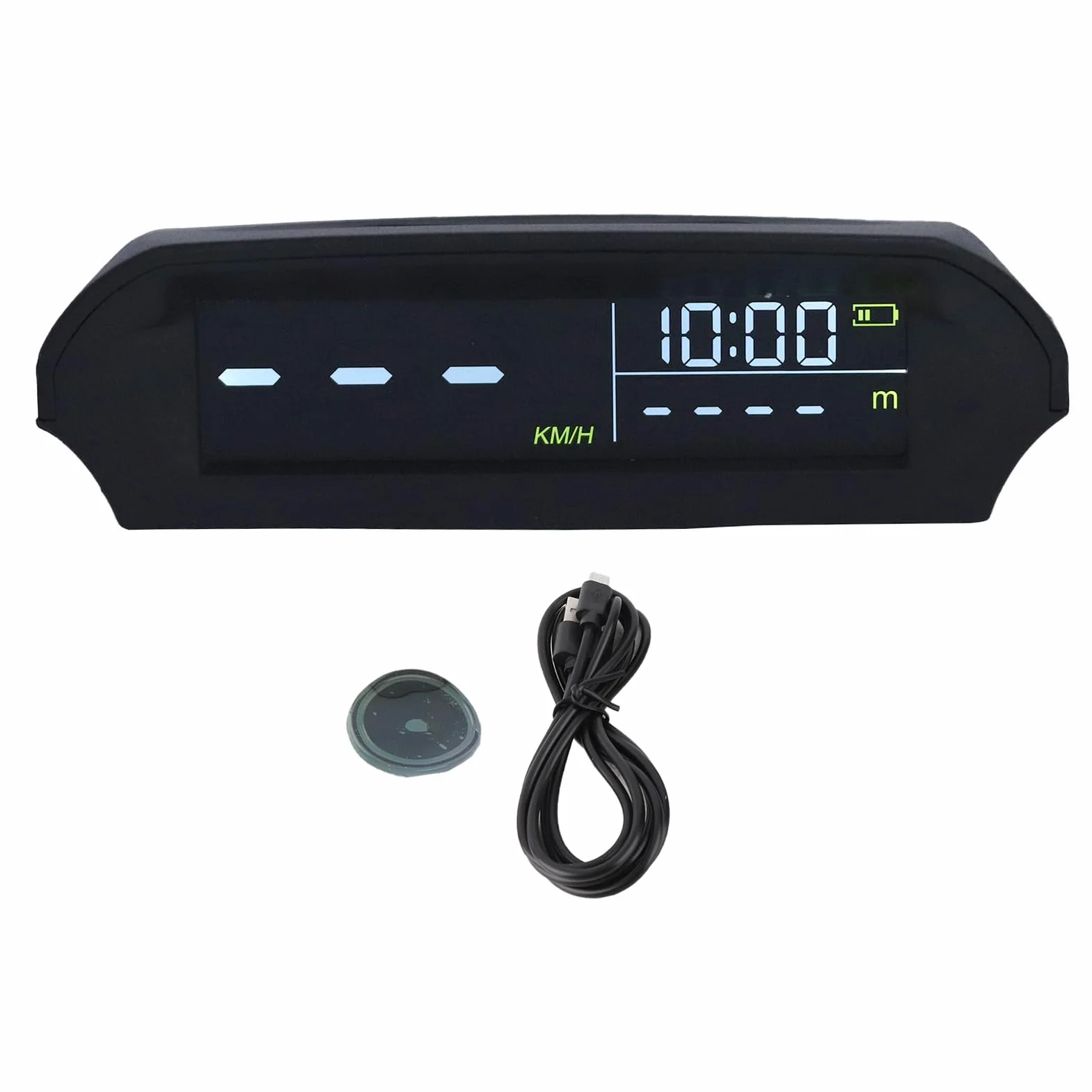 1 x Universal Car HUD Head Up Display Host, wielofunkcyjny projektor GPS Prędkościomierz Ładowanie słoneczne Cyfrowy prędkościomierz GPS