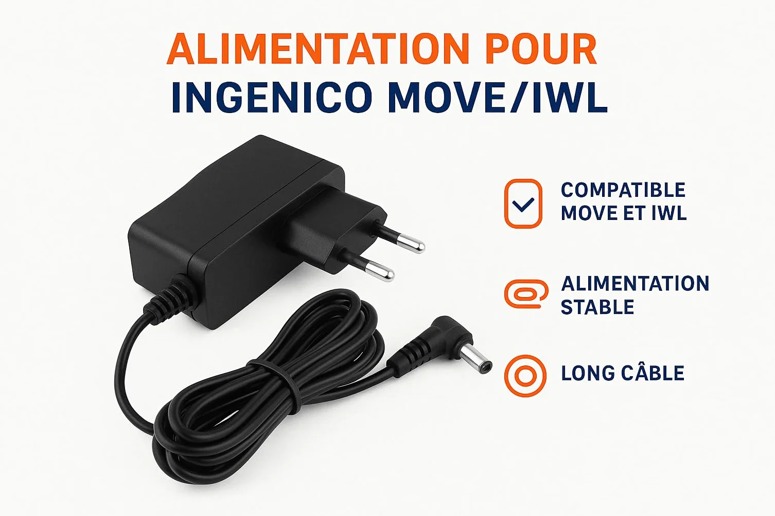 Ładowarka do bankowego terminala płatniczego Ingenico Move 5000, Move 3500, iWL250, IWL220, IWL221, IWL222, IWL251, IWL252