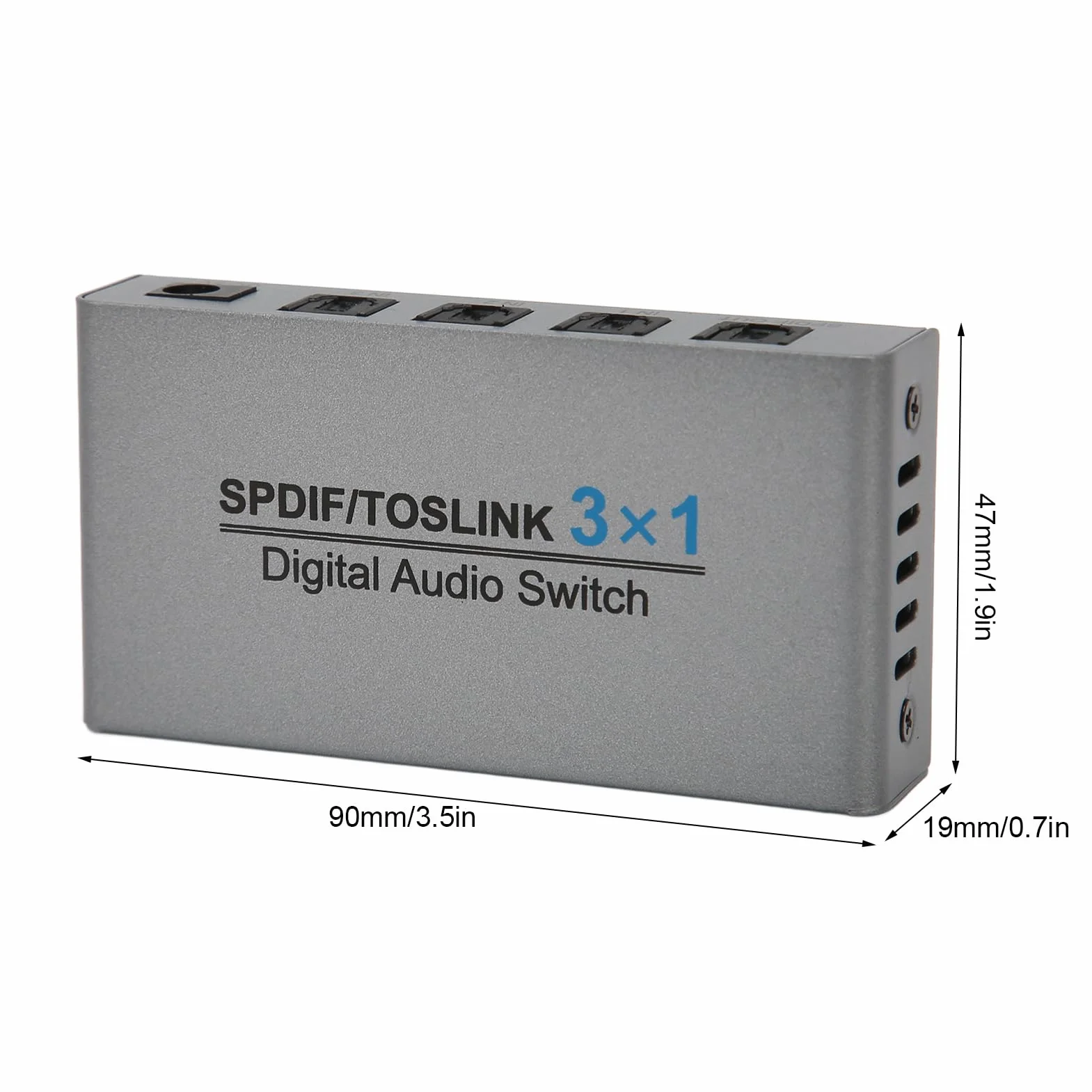 Cyfrowy Optyczny Audio 3x1, 3 Porty SPDIF Toslink Box z Pilotem, Obsługuje AC3/HDCD/THX/PCM, do Telewizora, Komputera, na na na na