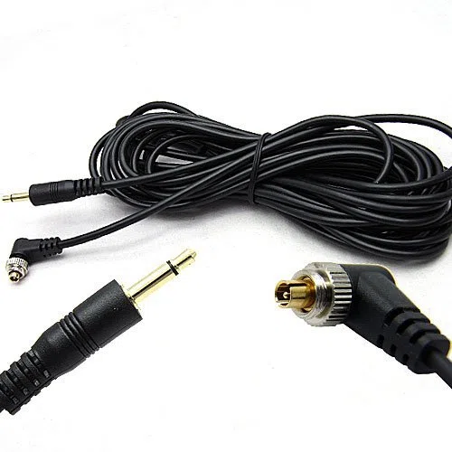 5 m 16 stóp 3,5 mm do męskiego FLASH PC kabel synchronizacyjny z zamkiem śrubowym do ROOK RF-16NE RF-603