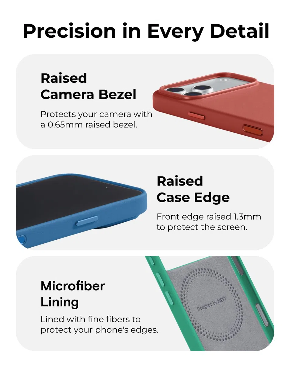 MOFT MOVAS wegańskie etui na telefon iPhone 17 Pro, etui skórzane, magnetyczne etui, miękkie uderzenia, zachowanie koloru, odporne na plamy, łatwe do czyszczenia, granatowe