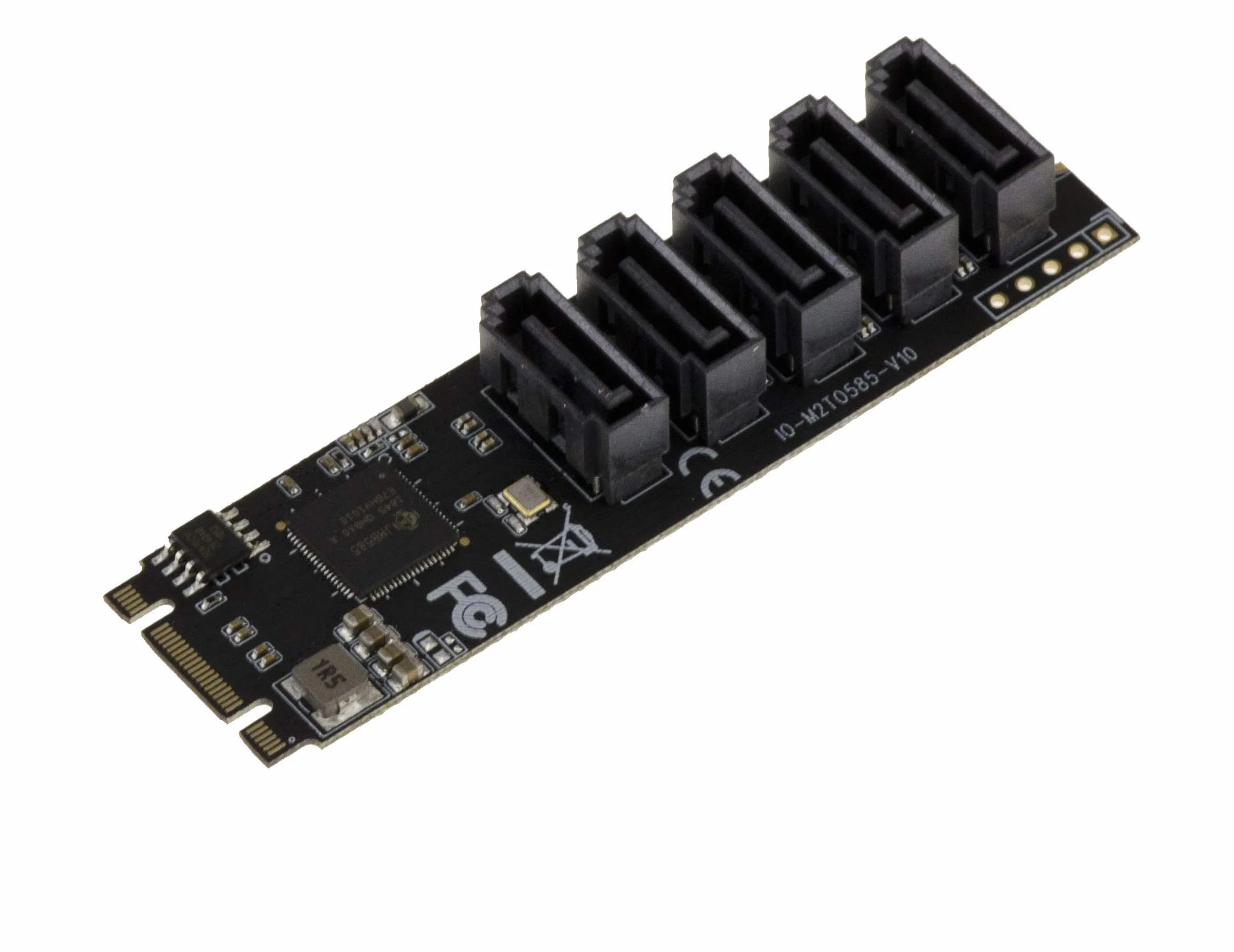 KALEA-INFORMATIQUE Karta kontrolera M.2 PCIe M/B+M Key 5 portów SATA 3.0 6 Gb/s JMB585