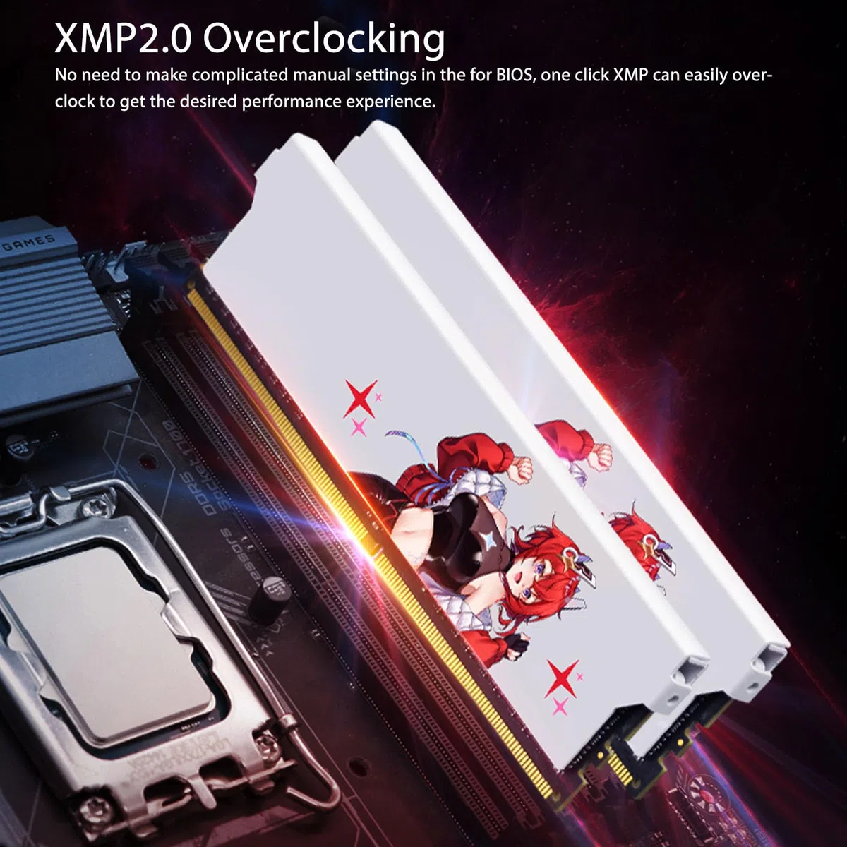 DDR4 RAM Stabilna wydajność Moduł Pamięci o Bardzo Niskim Taktowaniu do Komputerów Stacjonarnych do Gier, 2 Sztuki (16 GB (2x8 GB))