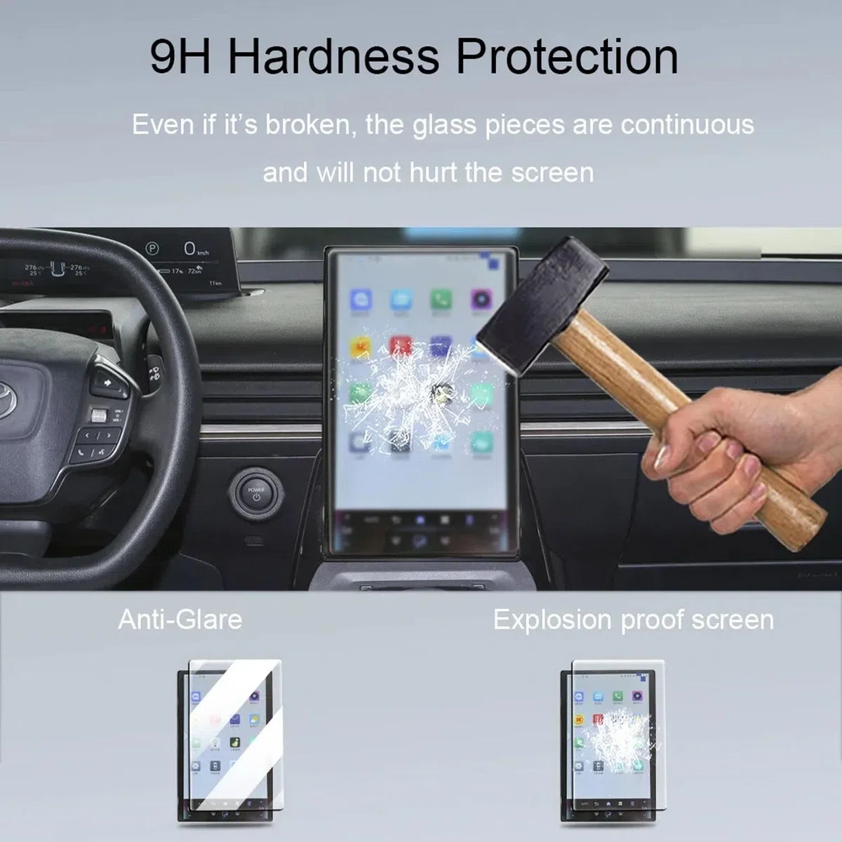 Konsola wnętrza samochodu Radio wyświetlacz LCD ekran szkło hartowane, do Toyota BZ3 2023-2024 akcesoria samochodowe