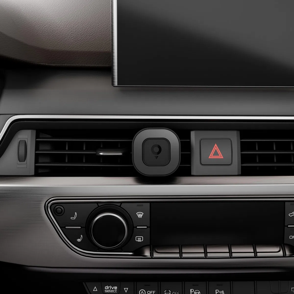 TomTom magnetyczny uchwyt do kratki wentylacyjnej stabilnie i bezpiecznie utrzymuje Twojego asystenta drogowego Tom