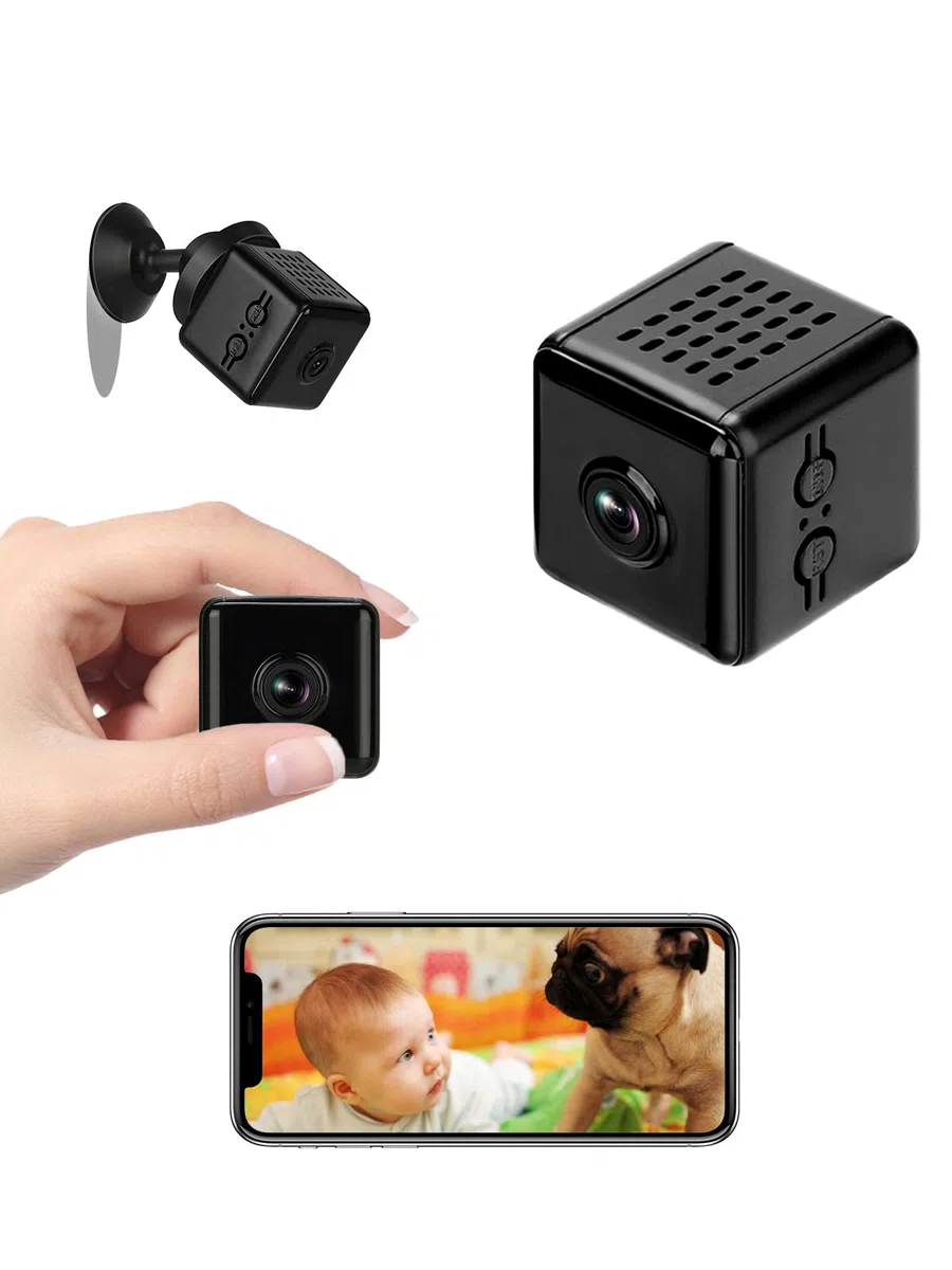 HiKam Mini kamera WLAN 4K HD, WiFi, mini kamera do nadzoru, transmisja na żywo, aplikacja na telefon komórkowy, niania elektroniczna, kamera do monitoringu zwierząt domowych, kamera do monitoringu