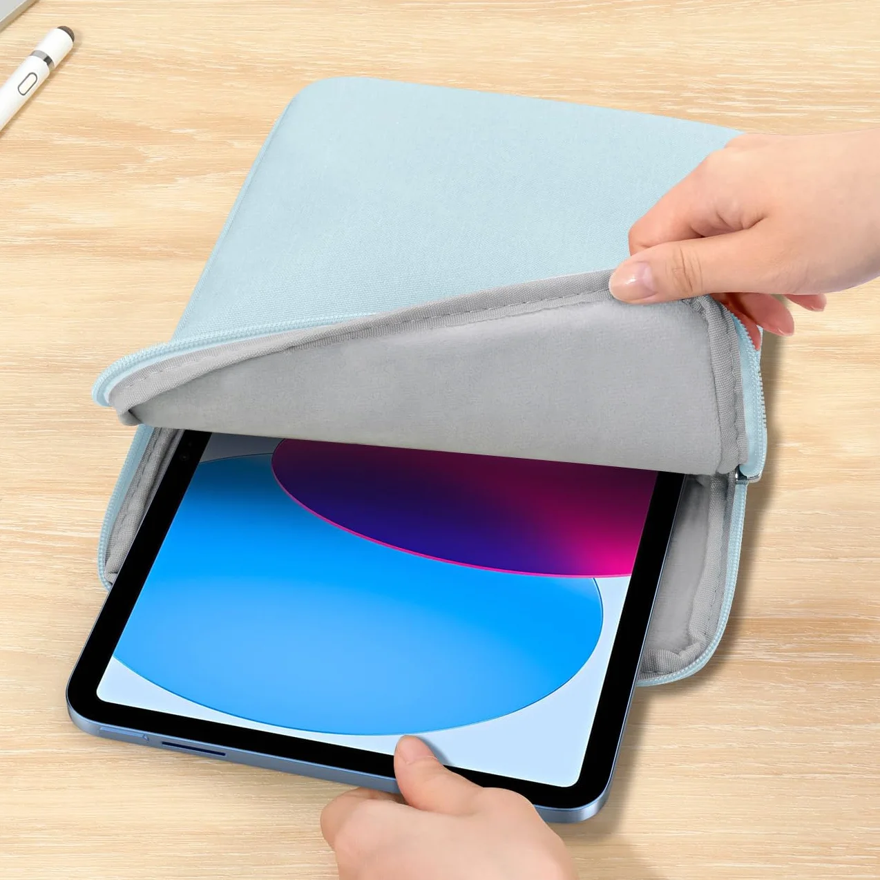 Dadanism 9-11 cali etui ochronne na tablet iPad (A16) 11. generacji 11", iPad 10. generacji 10.9" Air 5/4, i-Pad Air/Pro 11", i-Pad 9/8/7. generacji 10,2", Galaxy Tab A9+ 11", Tab M11, mleczny