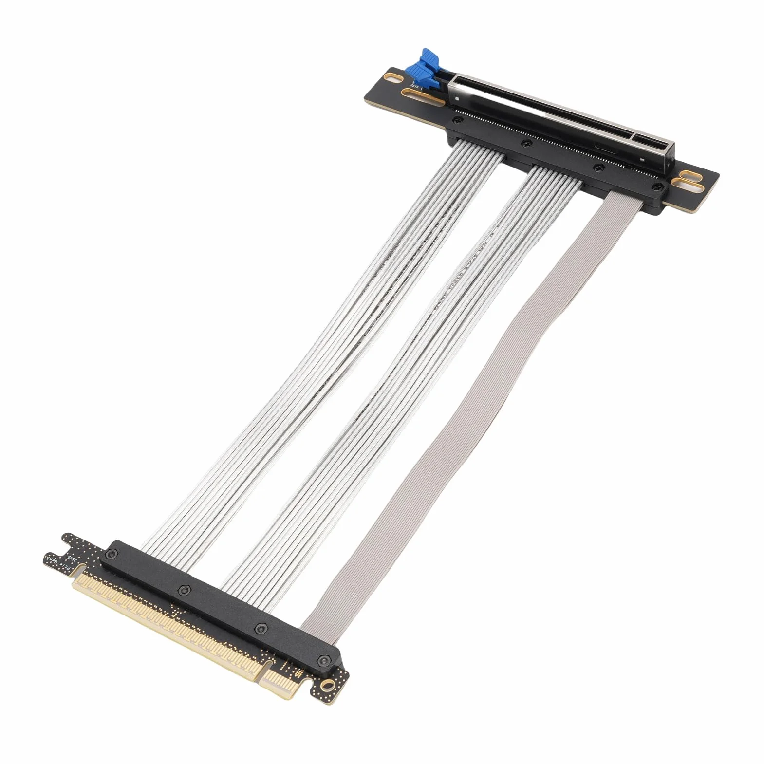 aqxreight Kabel Riser PCIe 5.0 16X Szybkie Rozszerzenie GPU dla RTX 4090, 5090 i RX Elastyczny Adapter Karty Graficznej Gen 5 z Ekranowaniem EMI Zgodny z ITX, Chłodzeniem cieczą i (20 cm)