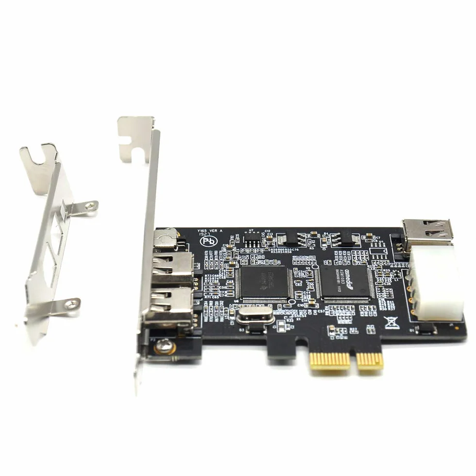 Padarsey Firewire PCIe karta do systemu Windows 10, kontroler PCI Express IEEE 1394, 4 porty (3 x 6 pinów i 1 x 4 pin), Firewire 800 1394a adapter do systemu Windows 7/8/Mac OS z dyskretną podstawką i