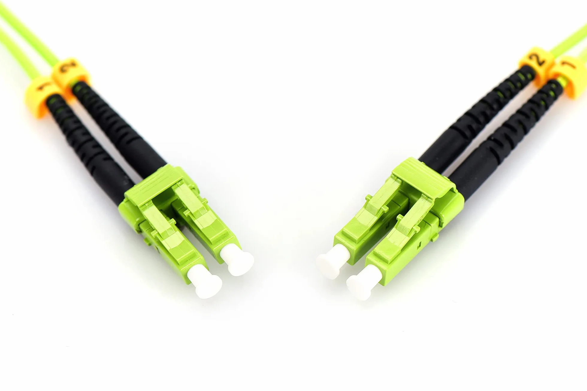 DIGITUS DK-2533-01-5 – Kabel Światłowodowy OM5 – 1 m – LC do LC – Dupleksowy – 1/10/40/100 Gbit/s – MM Wielomodowy Światłowodowy Kabel LAN – Typ Włókna: 50/125 µ – Limonkowy (Lime Green)
