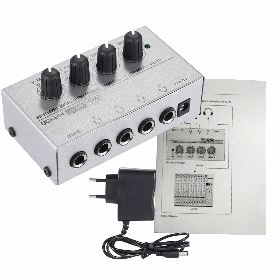 Btuty HA400 4-kanałowy wzmacniacz słuchawkowy stereo ultrakompaktowy