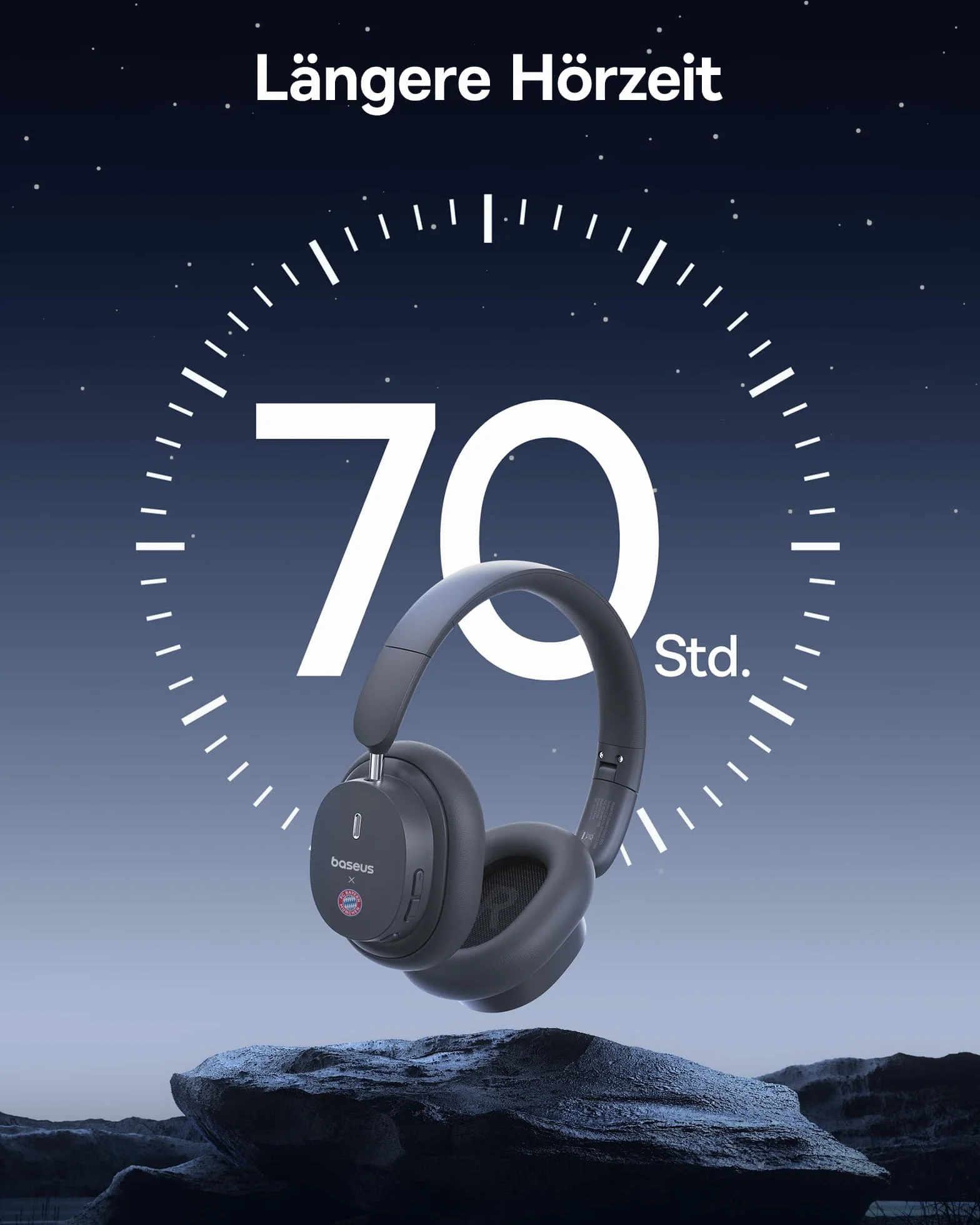 Baseus D05 – słuchawki douszne Bluetooth z mocnym basem, 50 godzin odtwarzania, wyraźne rozmowy z ENC, izolacja hałasu, wygodne dopasowanie, lekkie i składane słuchawki