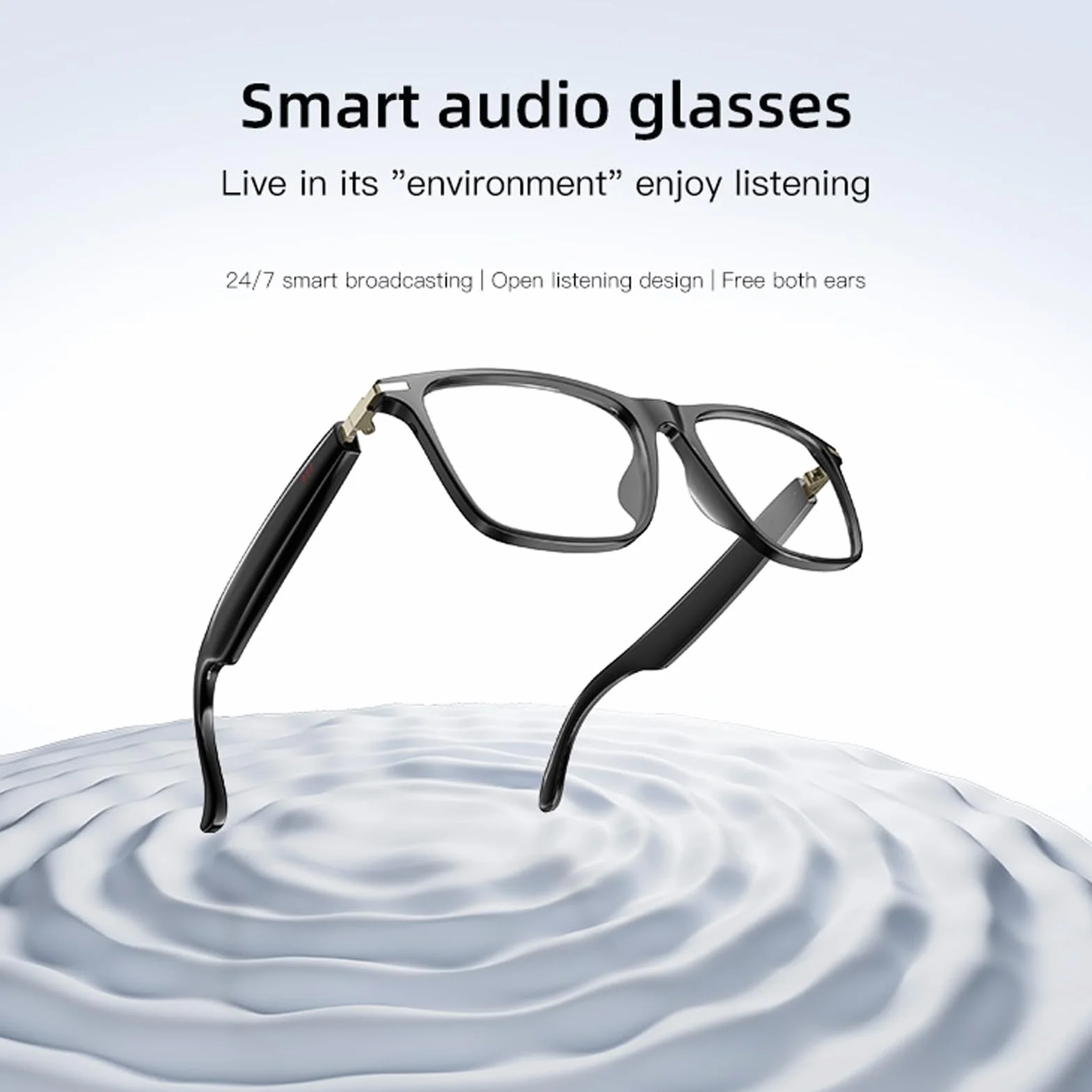 AI Translator Smart Glasses, Bluetooth Translation Sunglass 160+ Wsparcie Języki, Smart Okulary Przeciwsłoneczne, dla Biznesu, Podróży, Sport