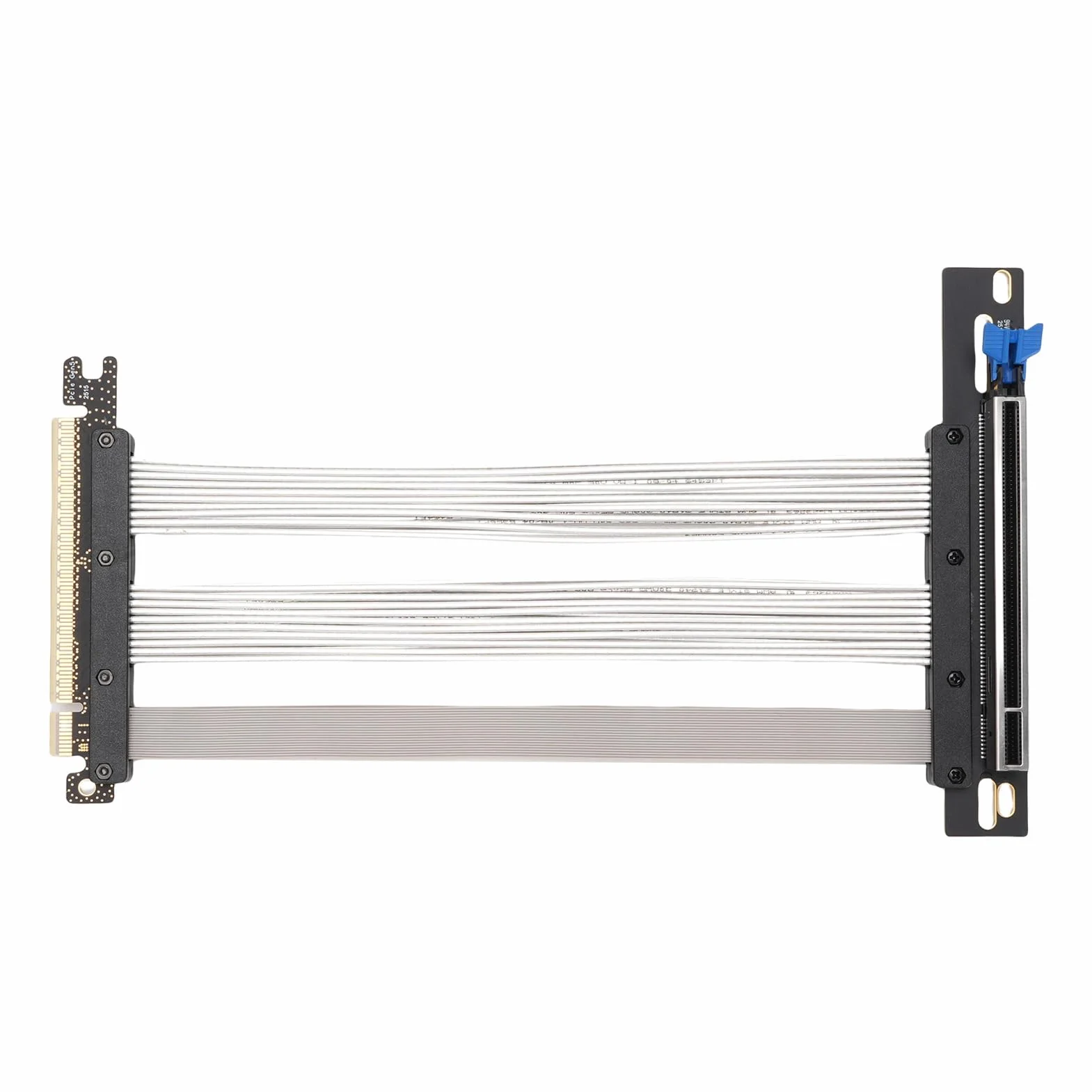 aqxreight Kabel Riser PCIe 5.0 16X Szybkie Rozszerzenie GPU dla RTX 4090, 5090 i RX Elastyczny Adapter Karty Graficznej Gen 5 z Ekranowaniem EMI Zgodny z ITX, Chłodzeniem cieczą i (20 cm)