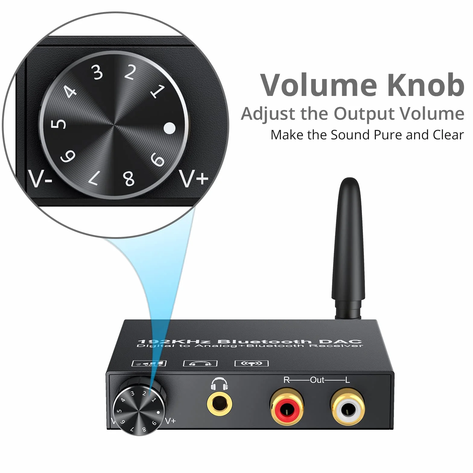 Odbiornik Bluetooth DAC Prozor optyczny adapter audio Bluetooth do zestawu stereo