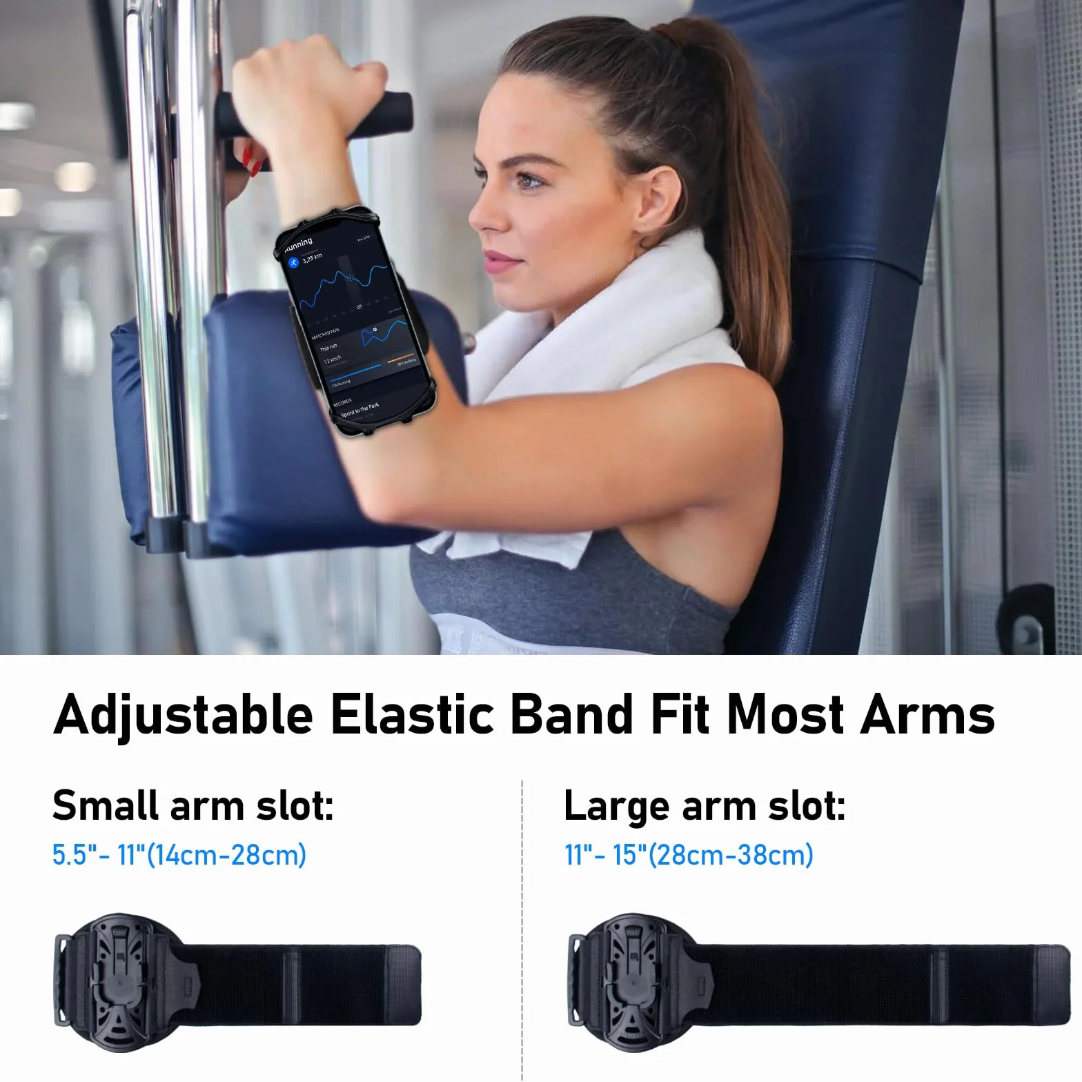 Pokrowiec na telefon sportowy obracany 360° uniwersalny pasek