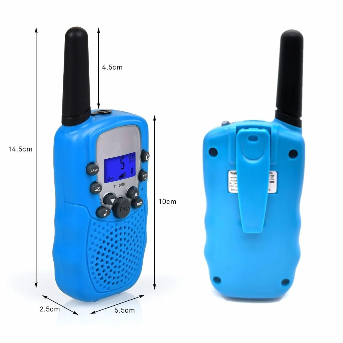 Walkie Talkie zestaw dla dzieci, 388 radiotelefon dla dzieci, z akumulatorem wielokrotnego ładowania, 8-kanałowy radiotelefon PMR 446, zasięg do 2 – 3 km (zestaw 2 szt.) w kolorze kamuflażowym