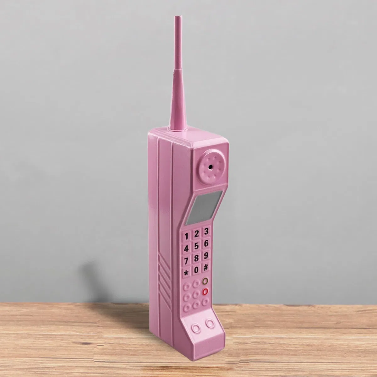Retro-akcesorium do telefonu komórkowego, lata 80, 90, akcesorium do symulacji telefonu, stylizowane ozdoby, ceglana tekstura telefonu komórkowego do domu / salonu / dekoracji / biura / imprezy