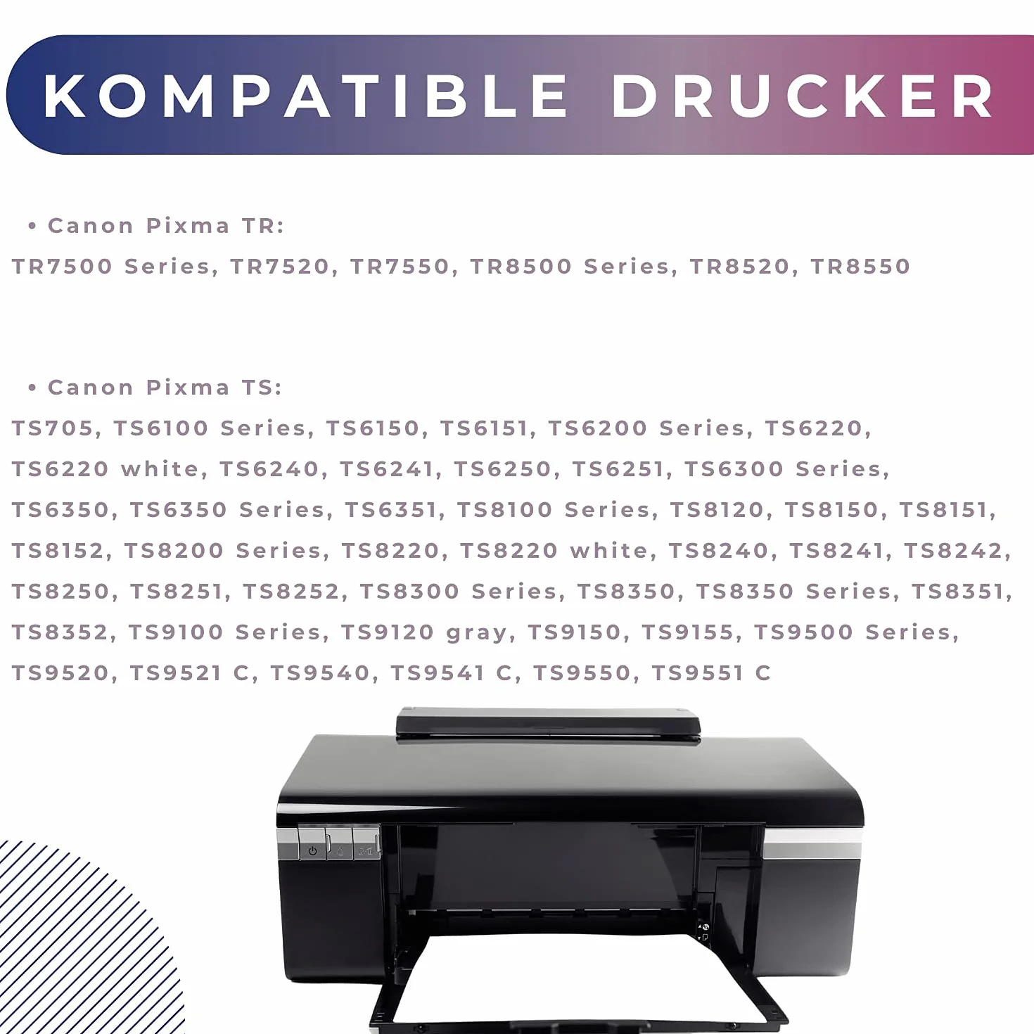 GP TONER Tusz zamiennik do Canon PGI-580PGBK CLI-581XXL do Pixma TS6150 TS6151 TS8150 TS8151 TS8152 TS9150 TS9155 TR7550 TR8550 TS6250 TS6251 (PGI-580 CLI-581XL Zestaw 2x(BK PBK C M Y) 10 szt)