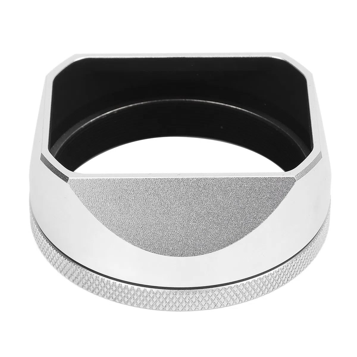 Alomejor Osłona Obiektywu Aparatu Kwadratowy Metalowy Klosz do X100VI X100V X100F X100T X100S X70 z osłoną Obiektywu Srebrny 1 Sztuka