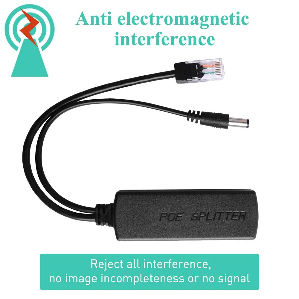 GeeekPi 2 sztuki adapterów rozgałęźników PoE 48 V na 12 V, IEEE 802.3af 10/100 Mb/s PoE z wyjściem 12 V do kamery IP, bezprzewodowego punktu dostępowego i telefonu VoIP