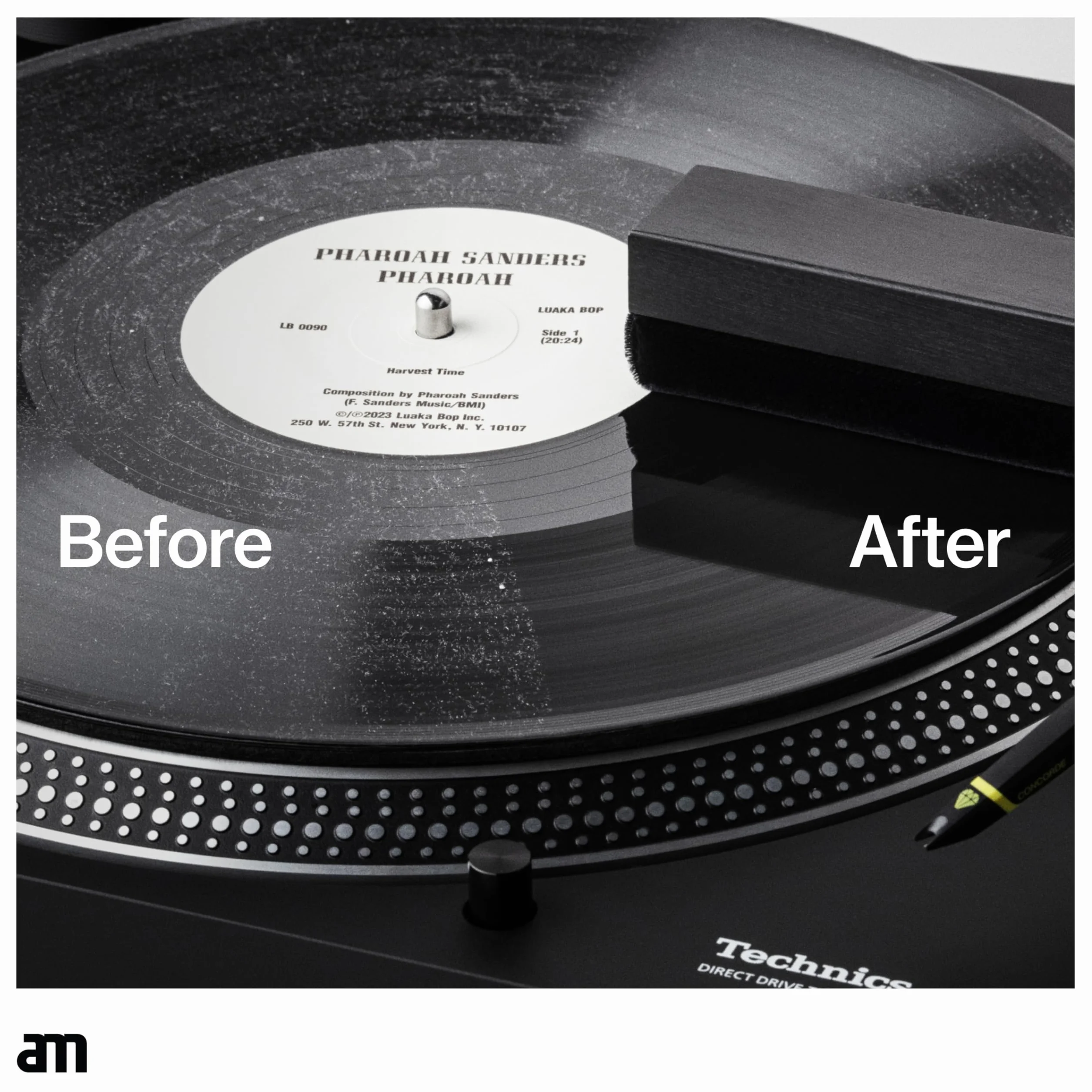 AM Clean Sound Aksamitna szczotka do nagrywania winylu
