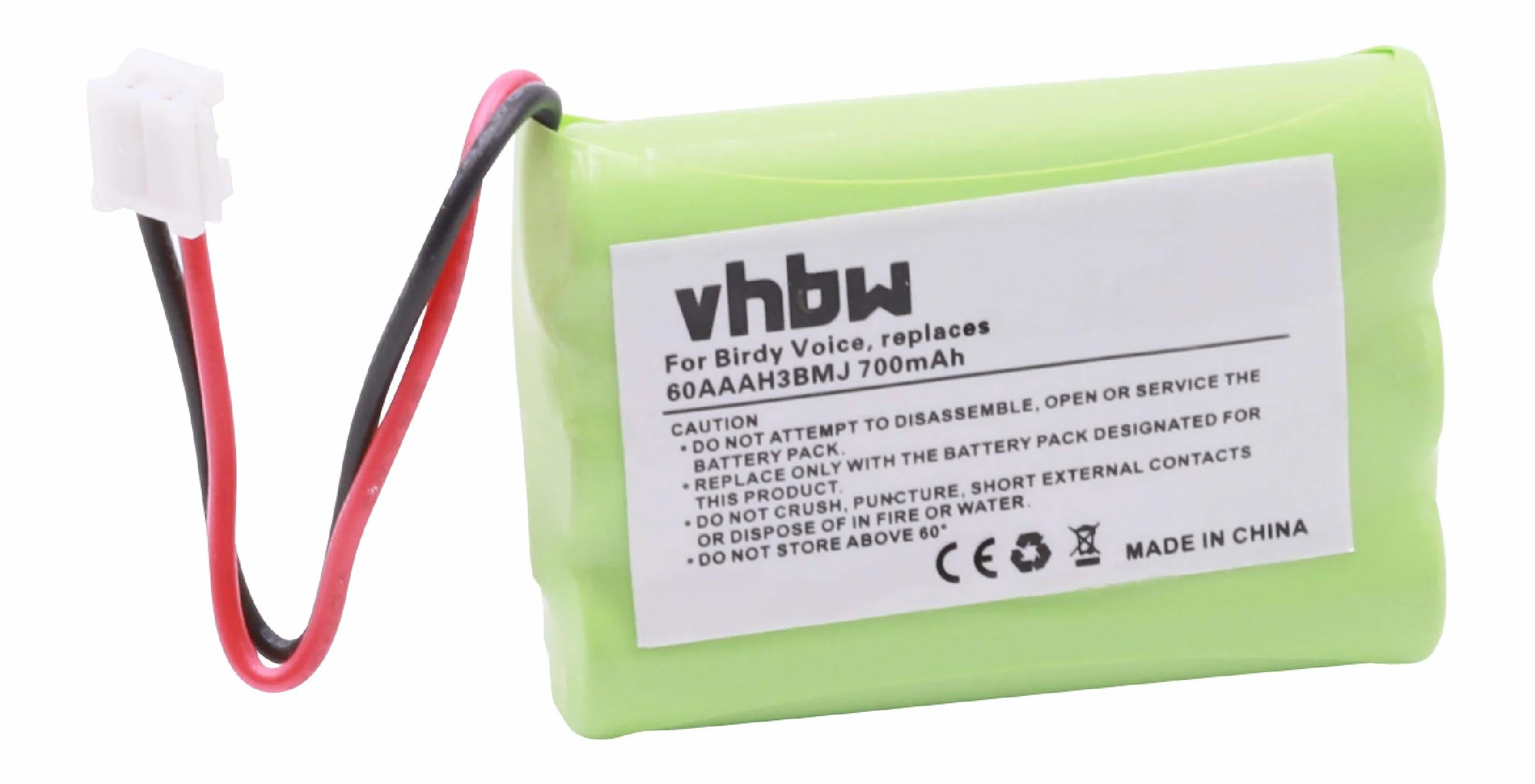 vhbw 1x NiMH Bateria 700mAh (3,6V) do telefonu stałego Uniden 5822, 5823, 5829, 5845, 5849, 5851, 5859, 5875, 6717 jak 60AAAH3BMJ itp.