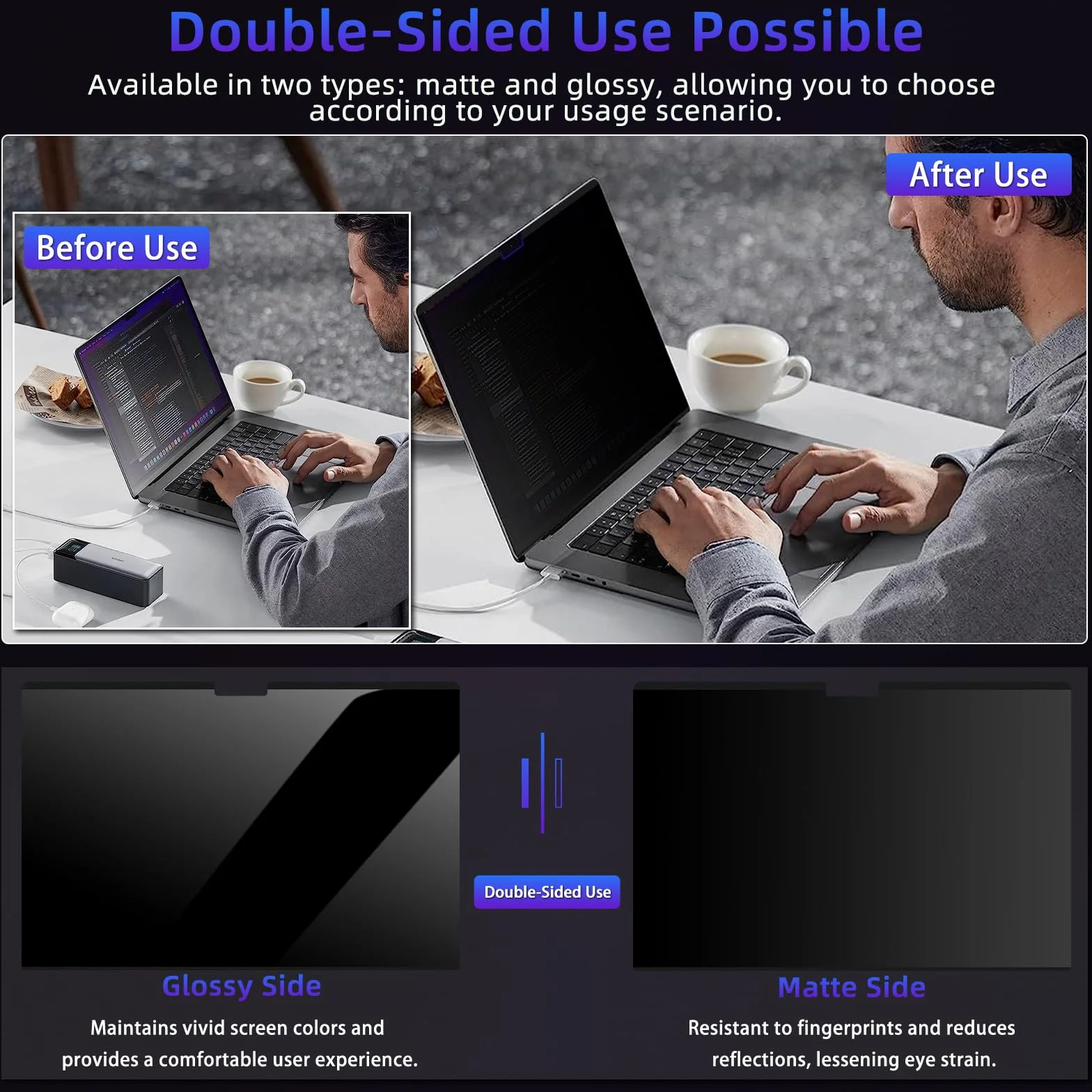 MacBook Pro 14" M5 Pro/Max magnetyczny filtr prywatności ochrona przed oślepieniem
