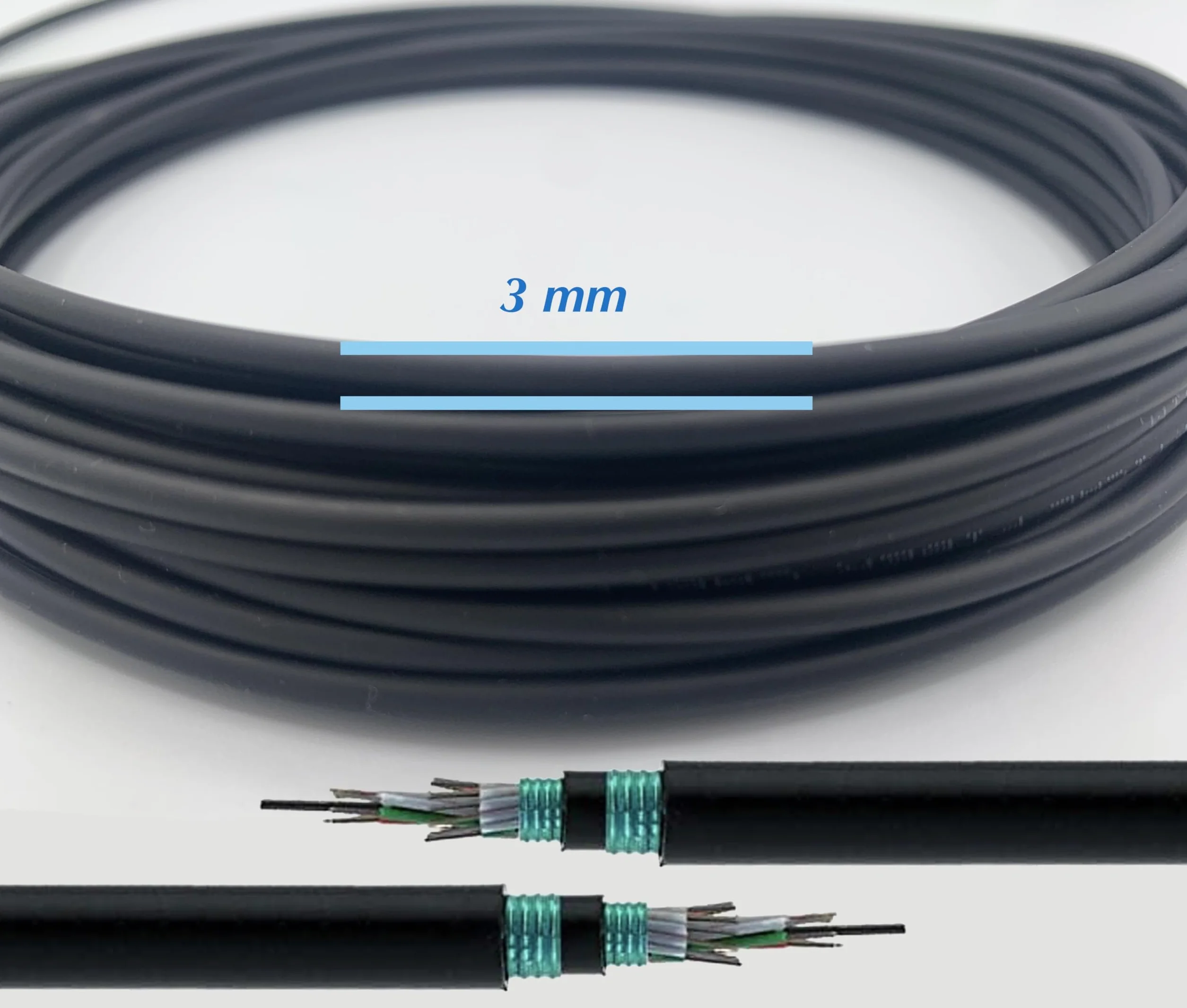 Elfcam® - 10 m ekranowany stalowy kabel światłowodowy SC/APC do LC/APC, nadaje się do instalacji wewnątrz i na zewnątrz, tryb Simplex Monomode czarny OS2 3,0 mm (10 m)