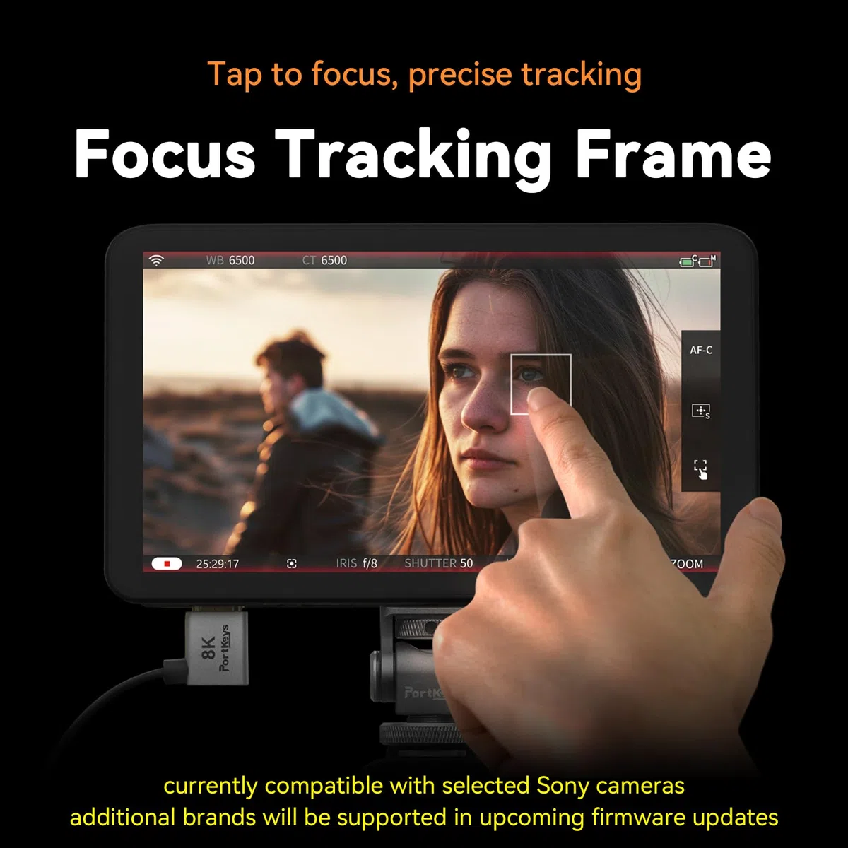Portkeys LS7P 7" Monitor Kamery SDI/HDMI Bezprzewodowe Sterowanie Kamerą 1000nits Ekran Dotykowy do FX3 FX6 C70 BMPCC 4K/6K Komodo, Touch to Focus 3D LUT SDI Cross-Conversion