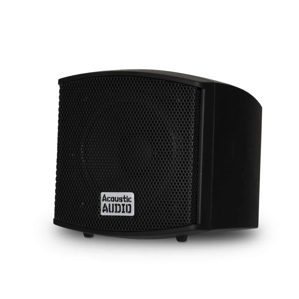 Acoustic Audio AA321B Mountable Indoor Speakers 400 Watts Black Bookshelf Pair