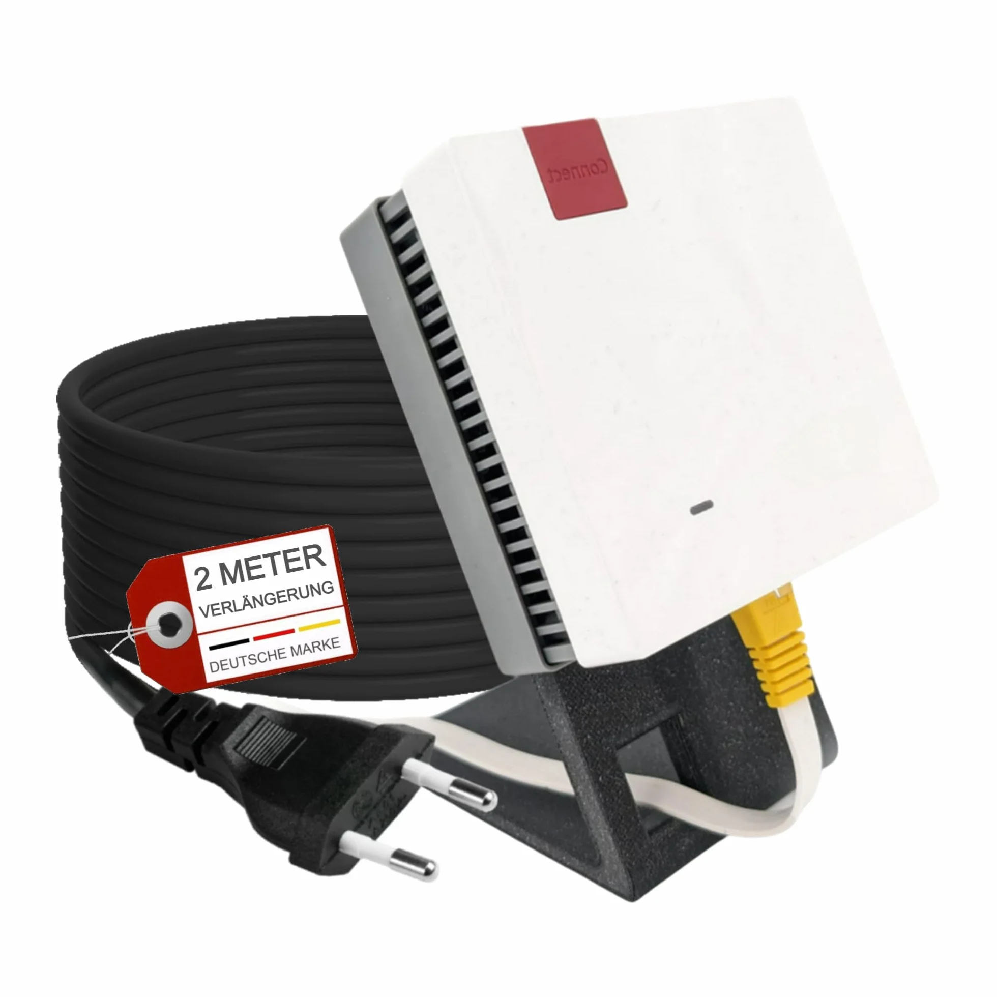 TronicXL Przedłużenie 2 m + stojak W-LAN Repeater kompatybilny z Fritz Repeater 600 1200 1750E 2400 AVM Fritz! Uchwyt 200 cm