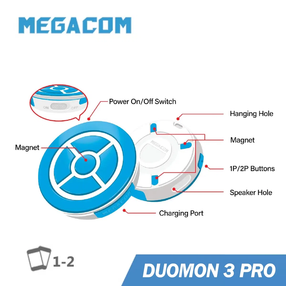 Mcbazel MEGACOM DuoMon 3 łapacz samochodowy do, wersja Pro z bezprzewodowym ładowaniem, automatyczny łapacz obsługuje podwójne konta, bezprzewodowe połączenie 20 m, sterowanie