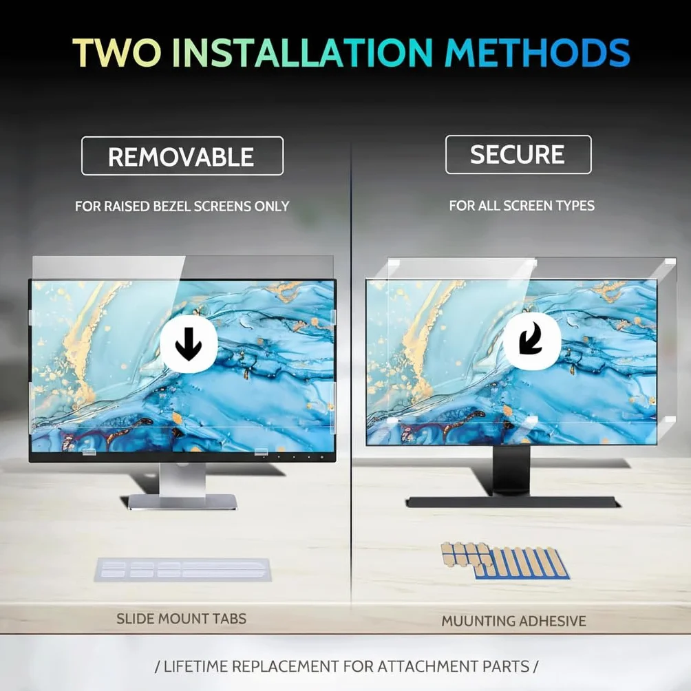 Łatwo zdejmowany filtr prywatności komputera, kompatybilny monitor iMac, bezramkowy monitor, ekran dotykowy, proporcje obrazu 23,8 cala 16:9, ochrona przed oślepianiem Blue Light Privacy Shield