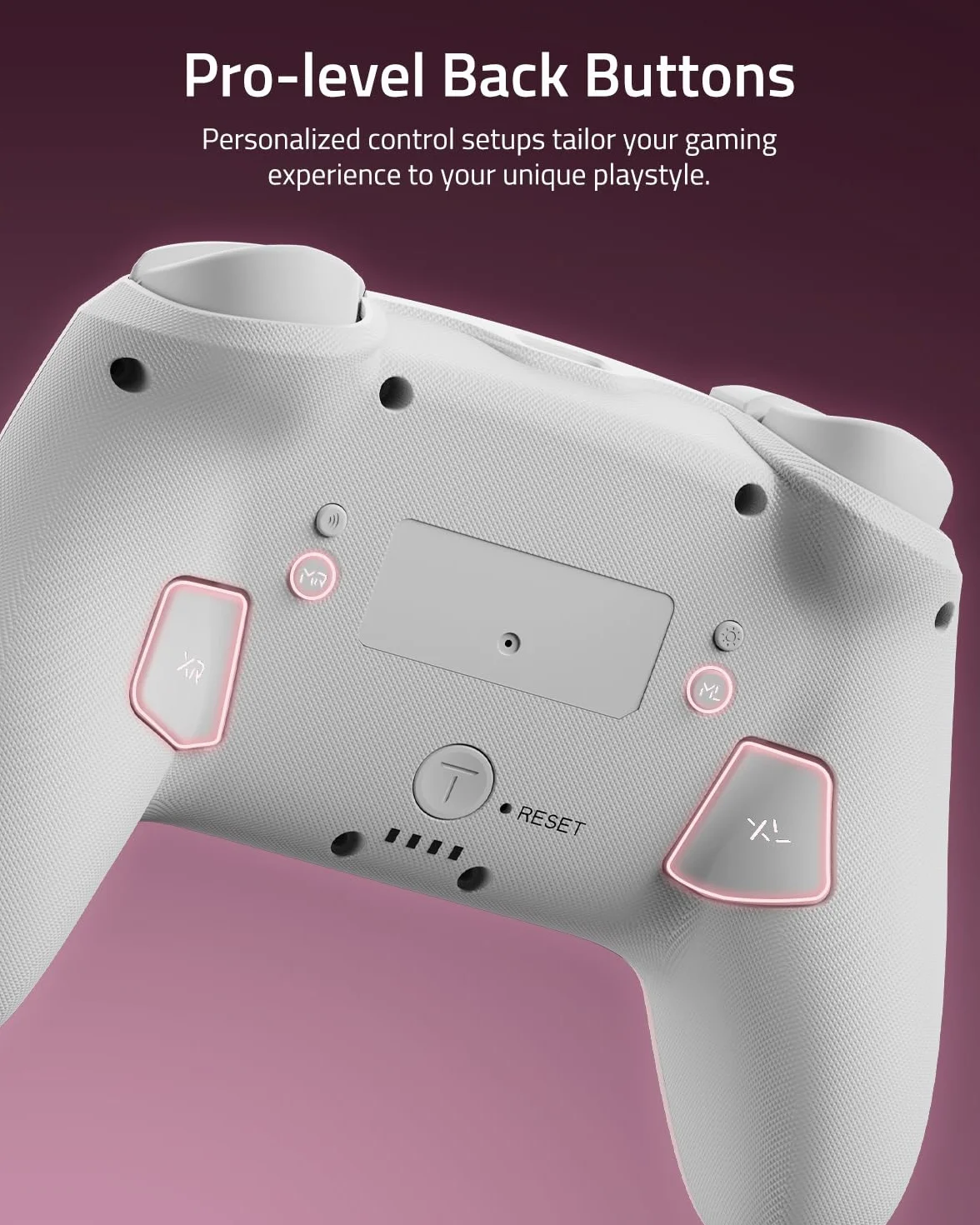 PALPOW Hall Effect Switch Pro Controller bezprzewodowy kompatybilny z Switch 2/OLED/Lite, FUNLAB Firefly Bluetooth Switch, kontroler gamepad z 7 kolorami LED/paddle/Turbo – kocia łapa, różowy