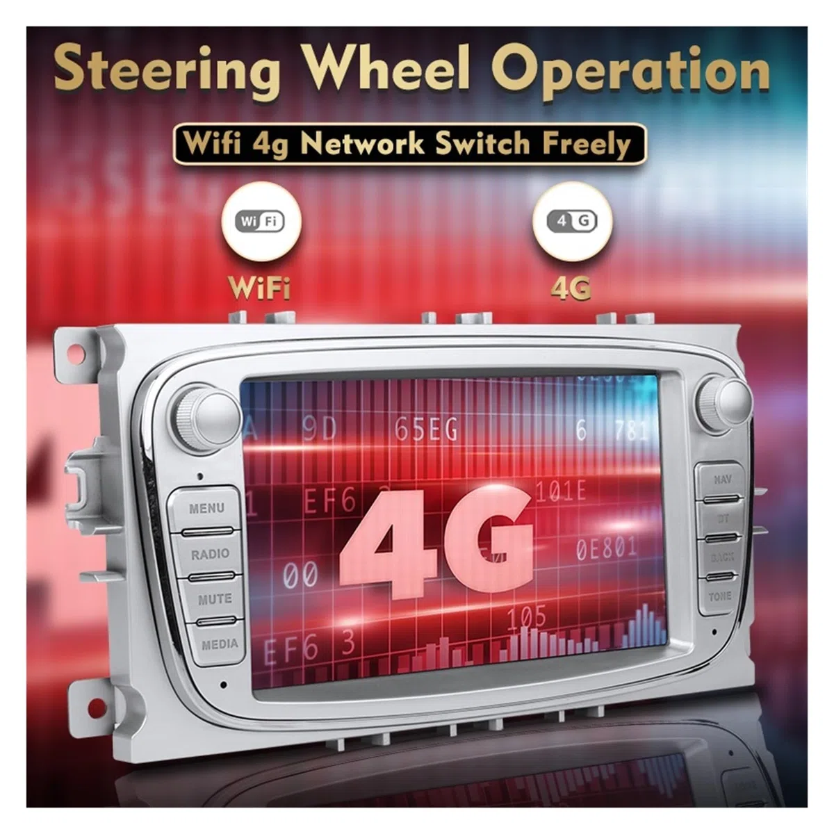 Nawigacja satelitarna Radio Samochodowe Multimedialny Odtwarzacz Wideo Nawigacja GPS(T3LPlus-Cam(Black))