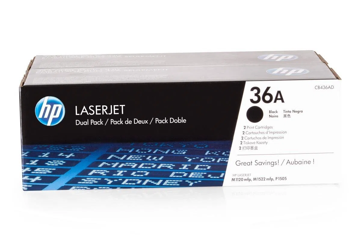 Oryginalny toner pasujący do HP LaserJet M 1500 Series HP 36A CB436AD - 2x Premium kartridż do drukarki - czarny - 2x 2000 stron